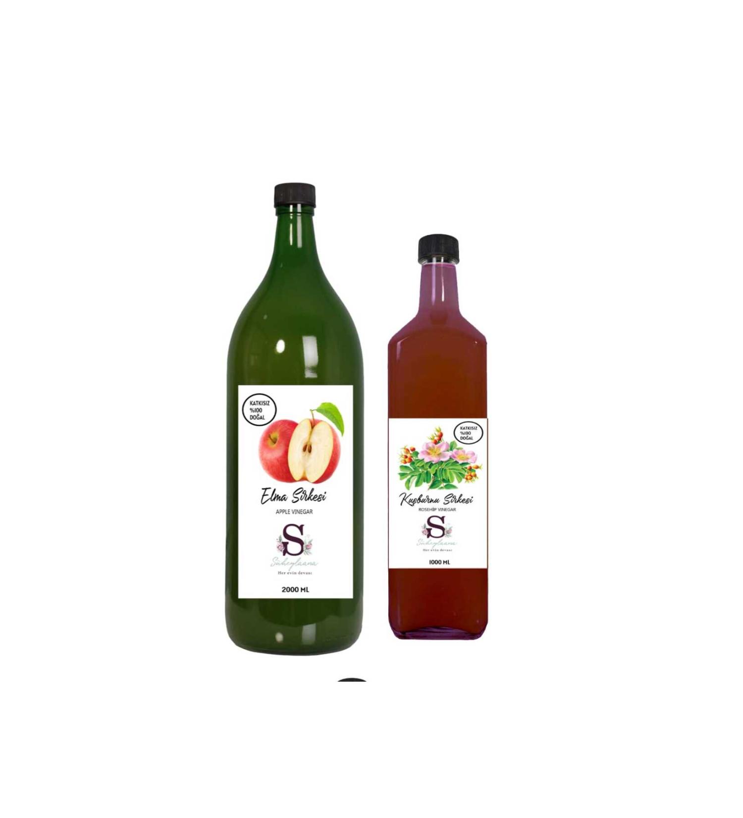 Suheylaana Natural Apple Vinegar 2000 Ml - Natural Rosehip Vinegar 1000 Ml