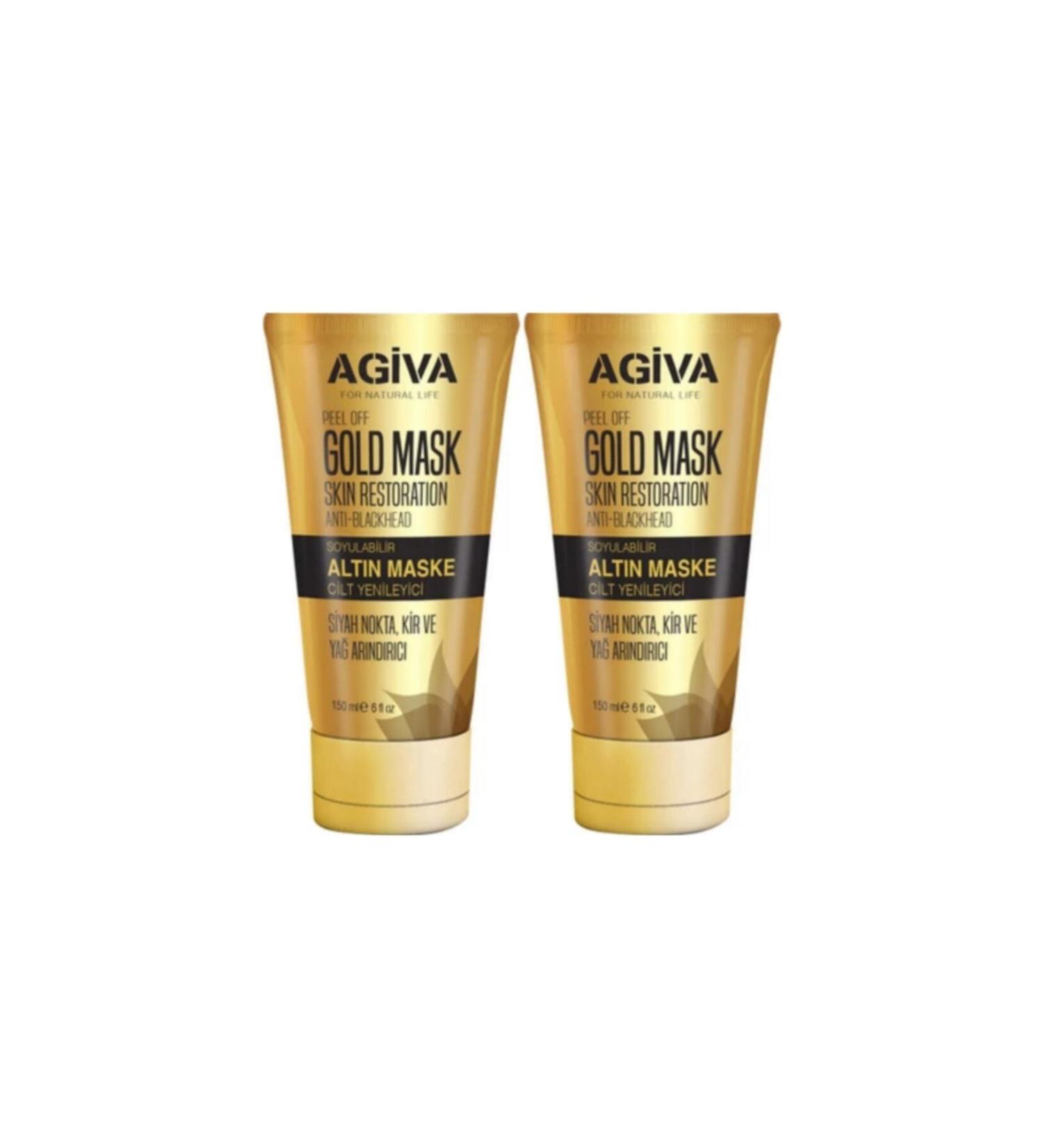 Agiva 2 Pieces X 150 ml Gold Peel Off Mask Agiva