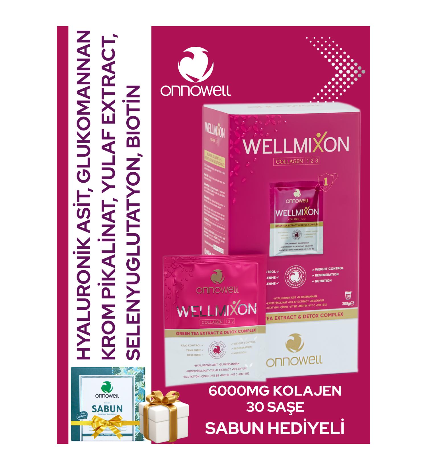 onnowell - Wellmixon - Collagen Type1 Collagen Type2 Collagen Type3 Glucomannan Biotin Glutathione - Buy Online on GoSupps.com
