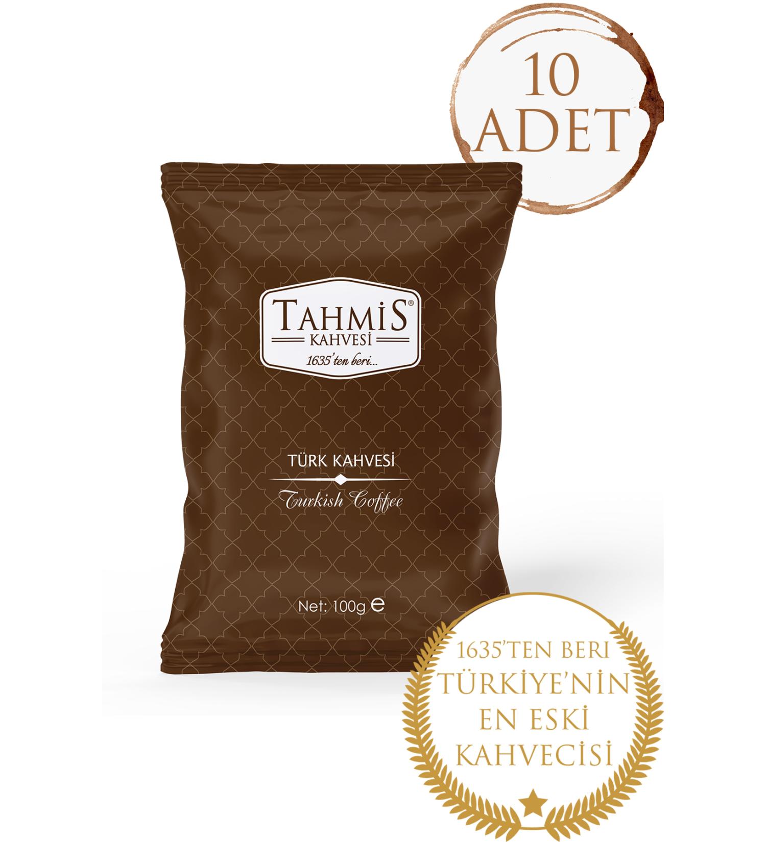 Tahmis 10-Piece Turkish Coffee Medium Roast 100 Gram Package Set - Buy Online on GoSupps.com