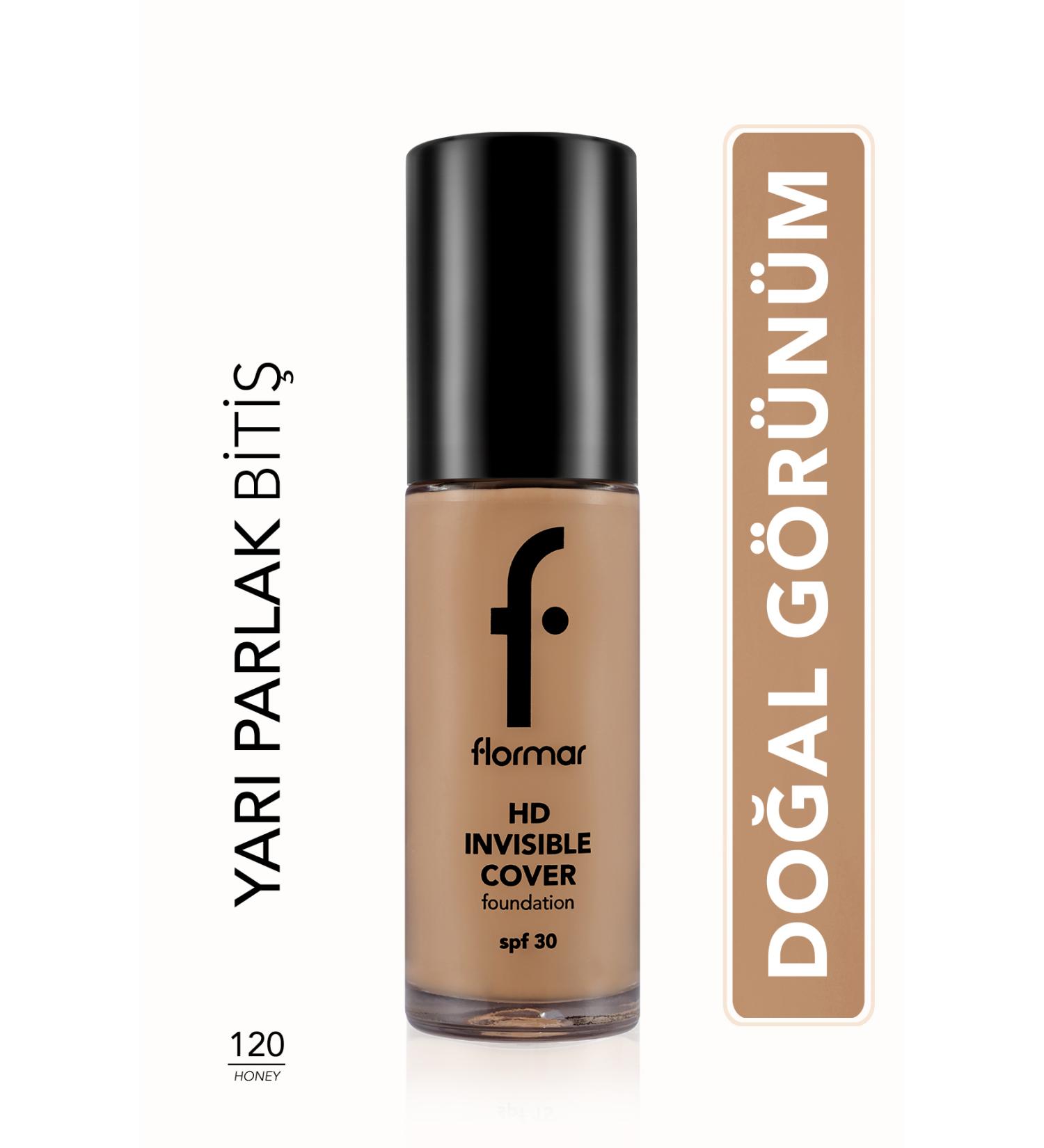 Flormar Invisible Cover HD Light Texture & Semi-Glossy Finish SPF30 Foundation - Buy Online on GoSupps.com
