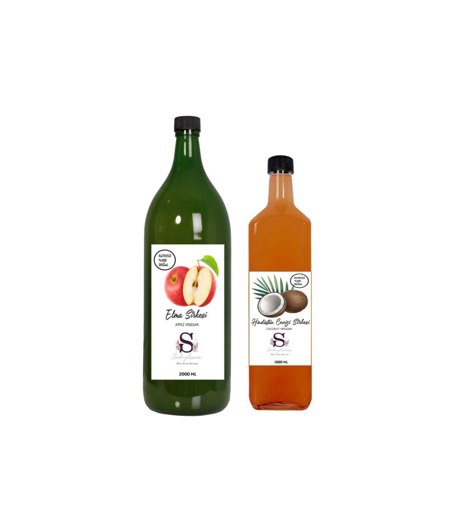 Suheylaana Natural Apple Cider Vinegar 2000 Ml - Natural Coconut Vinegar 1000 Ml