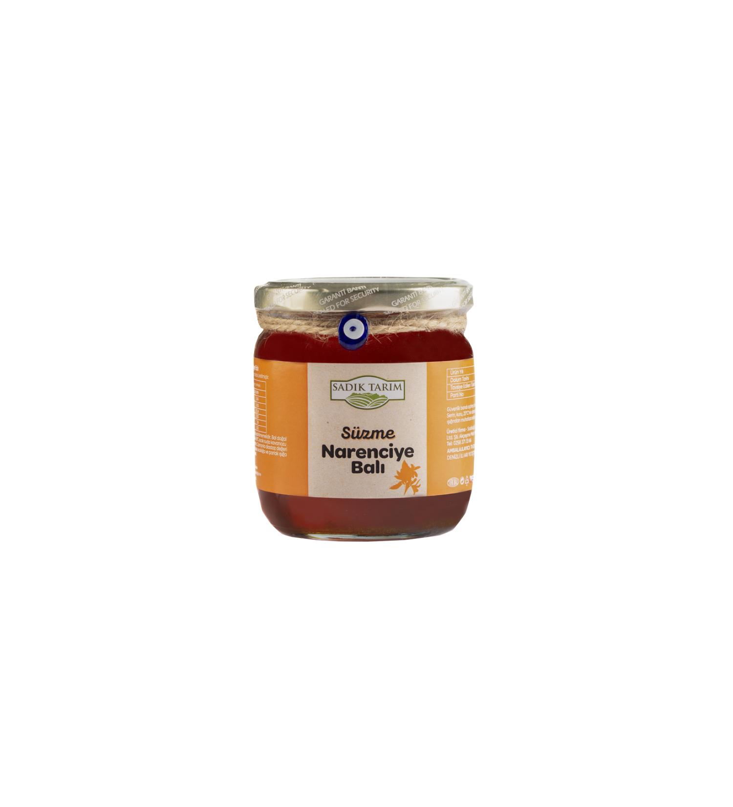 Sad k Tar m Strained Citrus Honey 500 Gr Glass Jar with Safety Security Band 500g