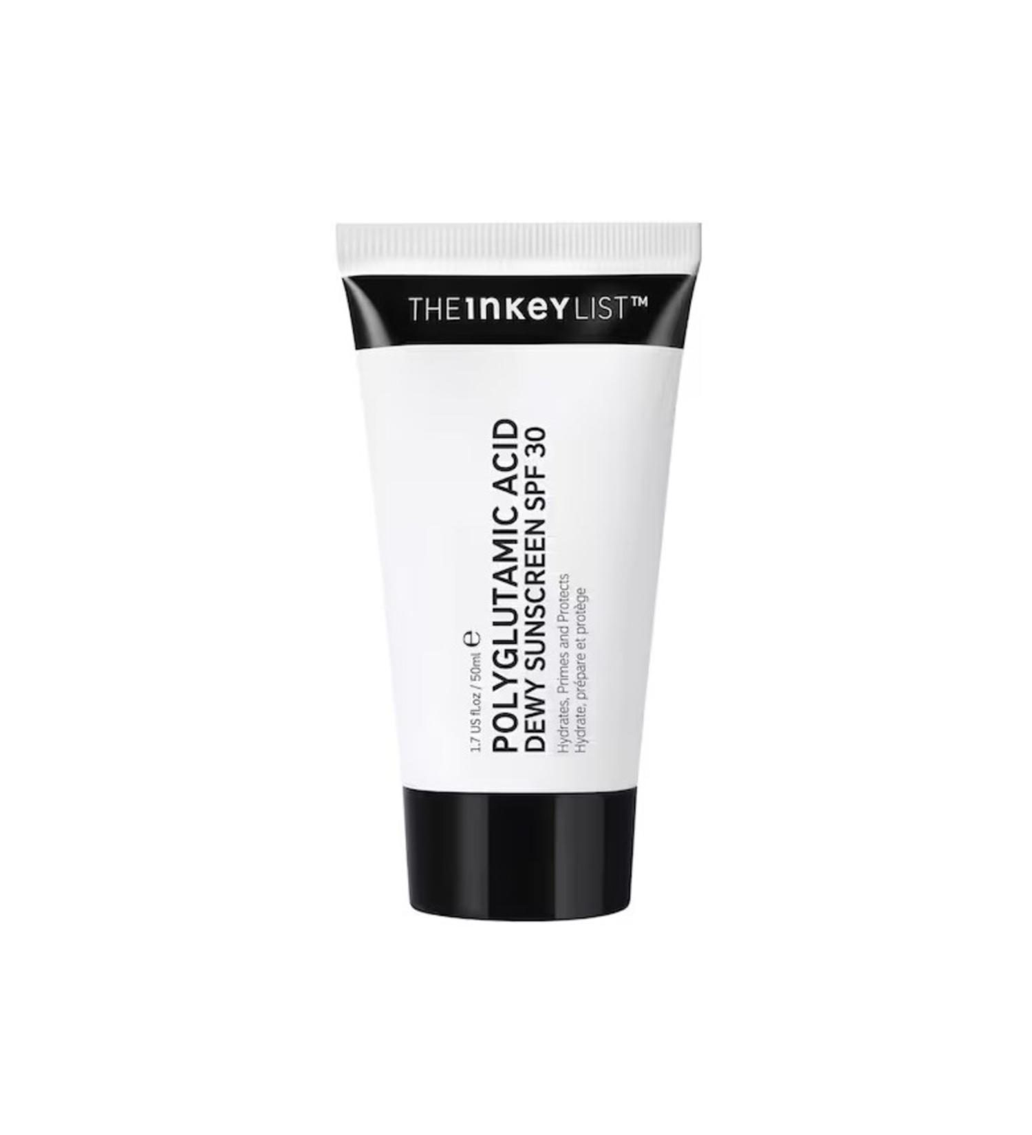 THE INKEY LIST Polyglutamic Acid Dewy Sunscreen Spf30 - Moisturizing Effective Sun Cream 50 Ml