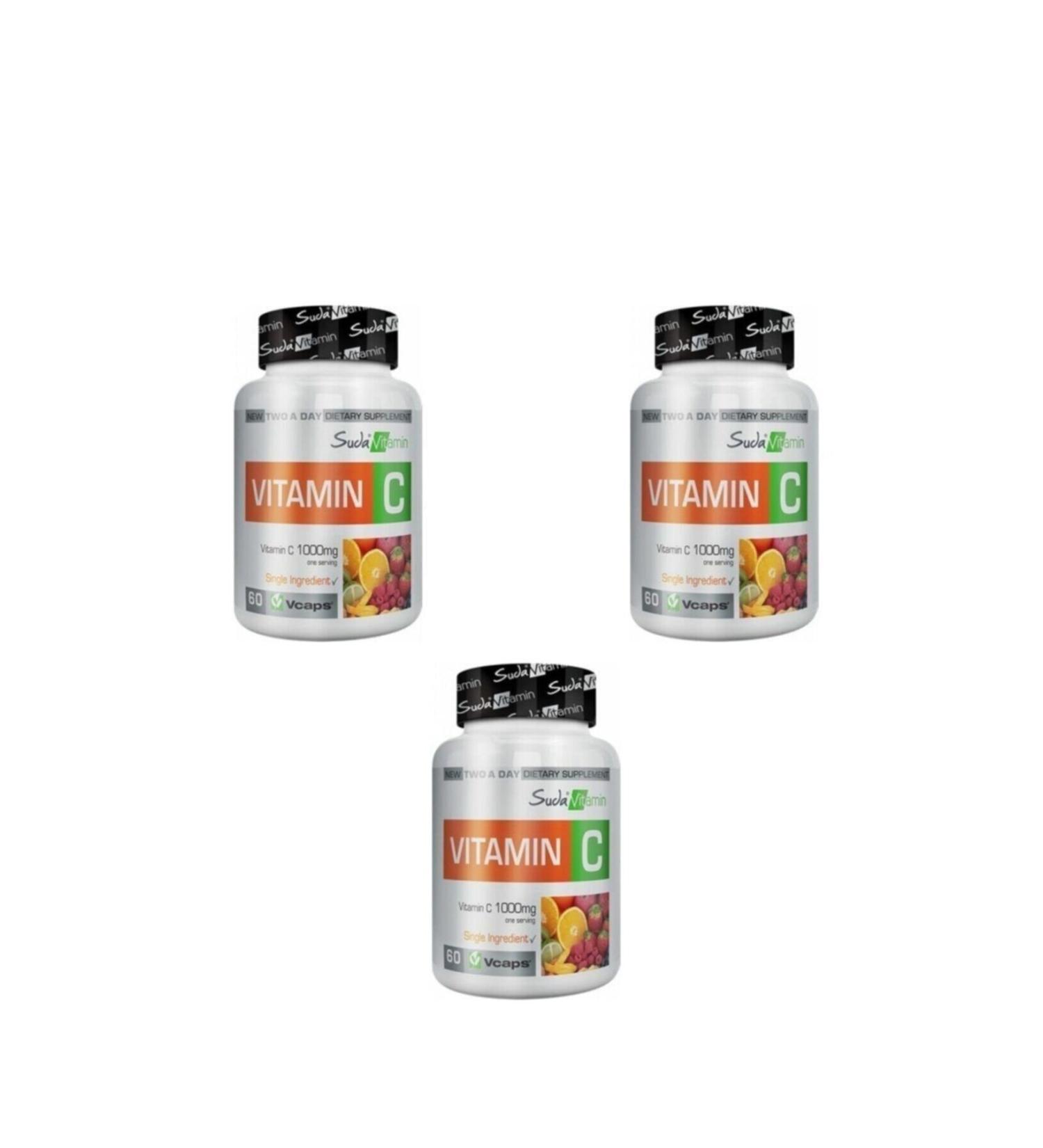 Vitamin C in Water 1000mg 60 Capsules 3 Pieces