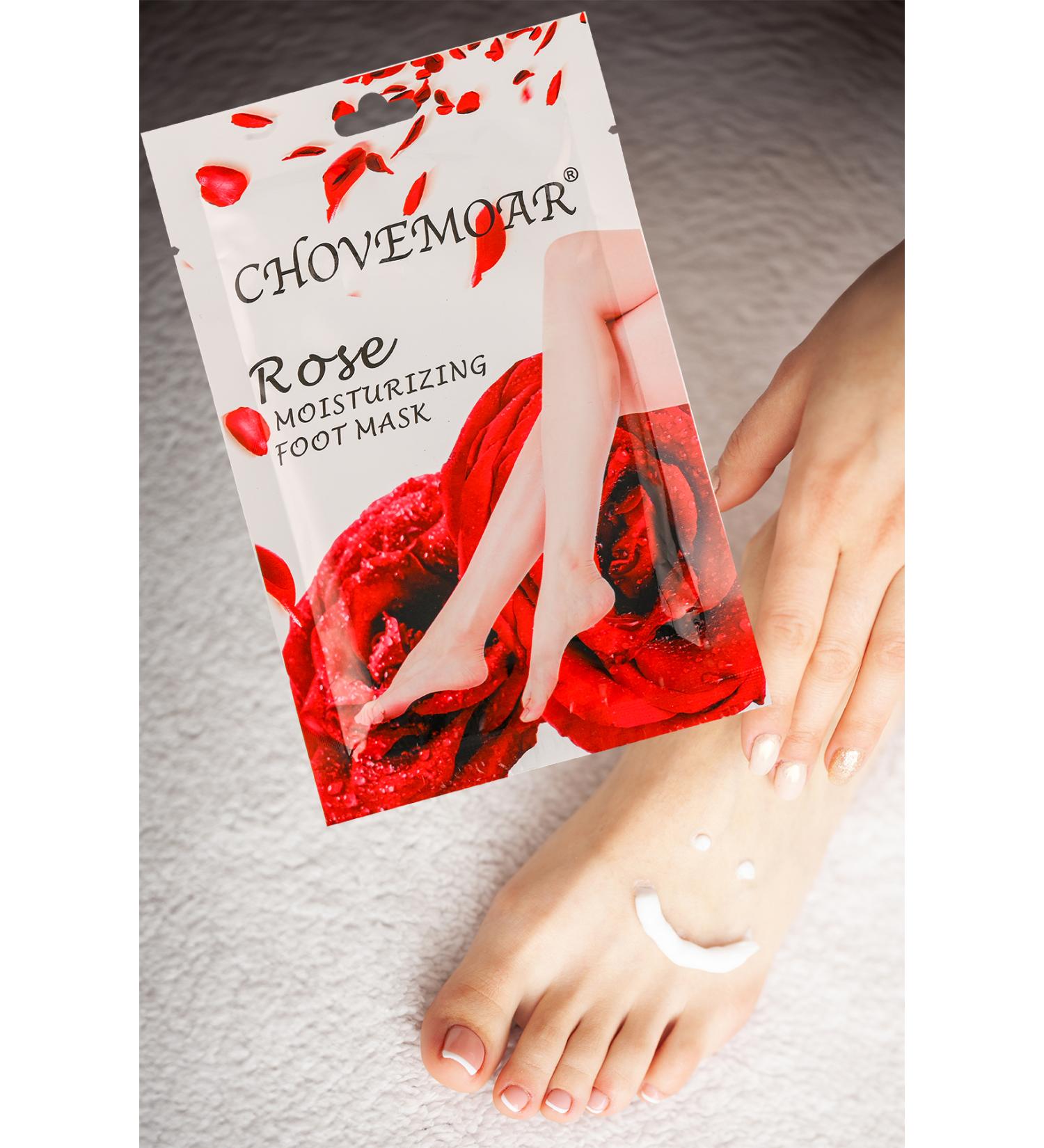 Uniquem Rose Oil Foot Pack Sock Type Foot Care Mask Moisturizing Repair XLM131 - Buy Online on GoSupps.com