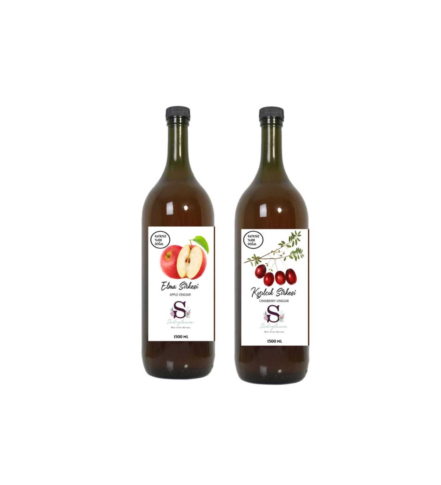 Suheylaana Natural Apple Cider Vinegar 1500 Ml - Natural Cranberry Vinegar 1500 Ml