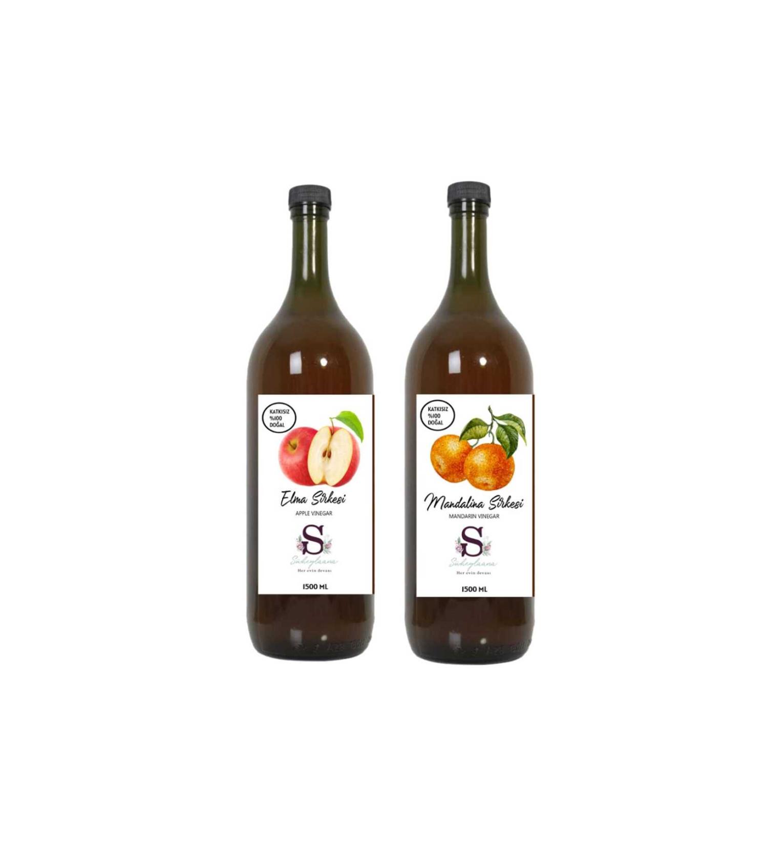 Suheylaana Natural Apple Cider Vinegar 1500 Ml - Natural Tangerine Vinegar 1500 Ml