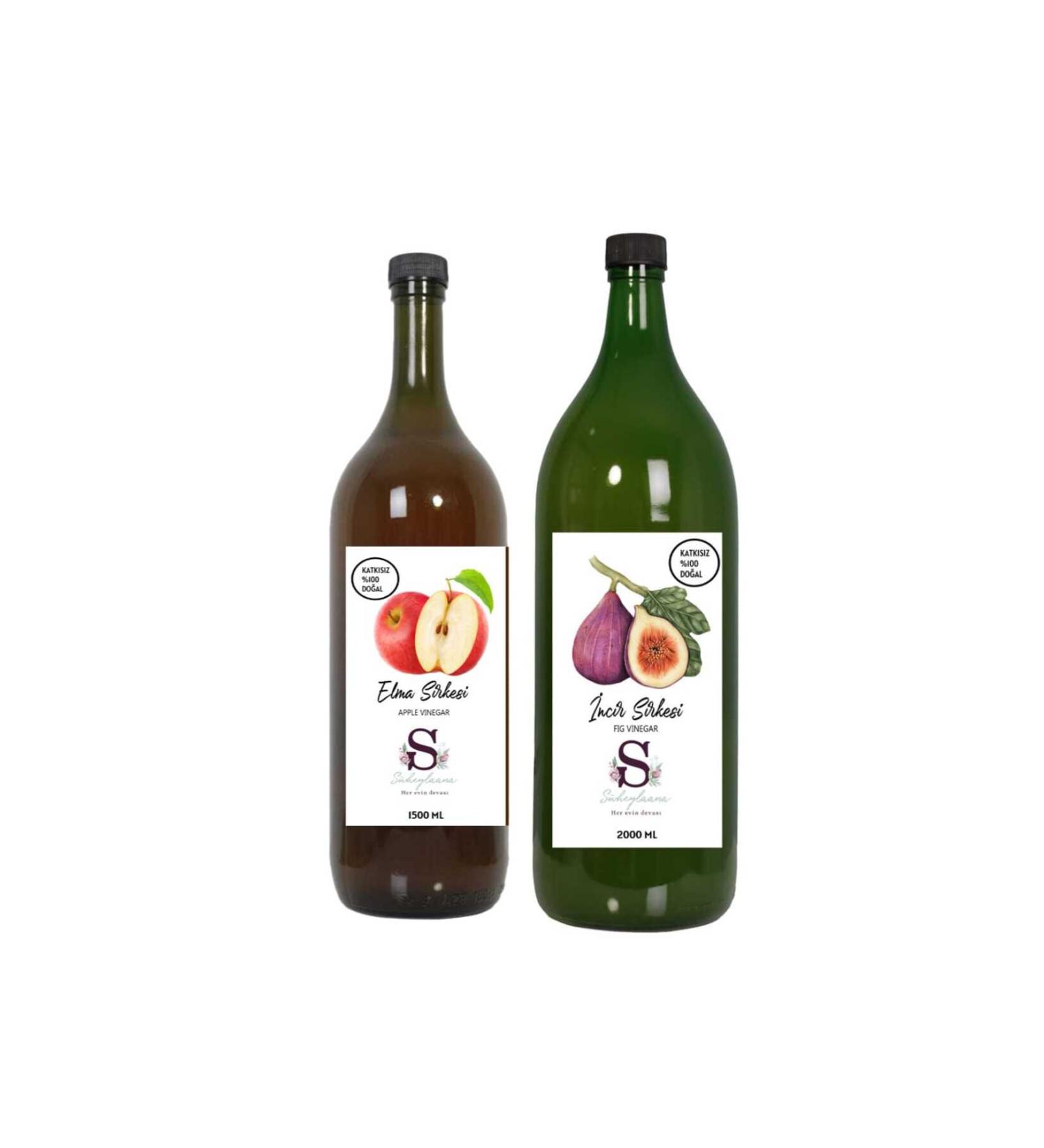 Suheylaana Natural Apple Vinegar 1500 Ml - Natural Fig Vinegar 2000 Ml