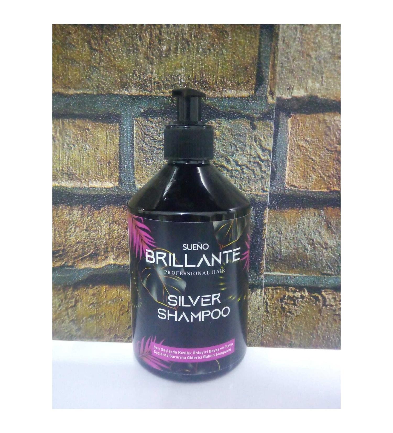 Brillante Brillante Silver Professional Purple Shampoo Hair Anti-Redness and Anti-Yellowing 500 ml