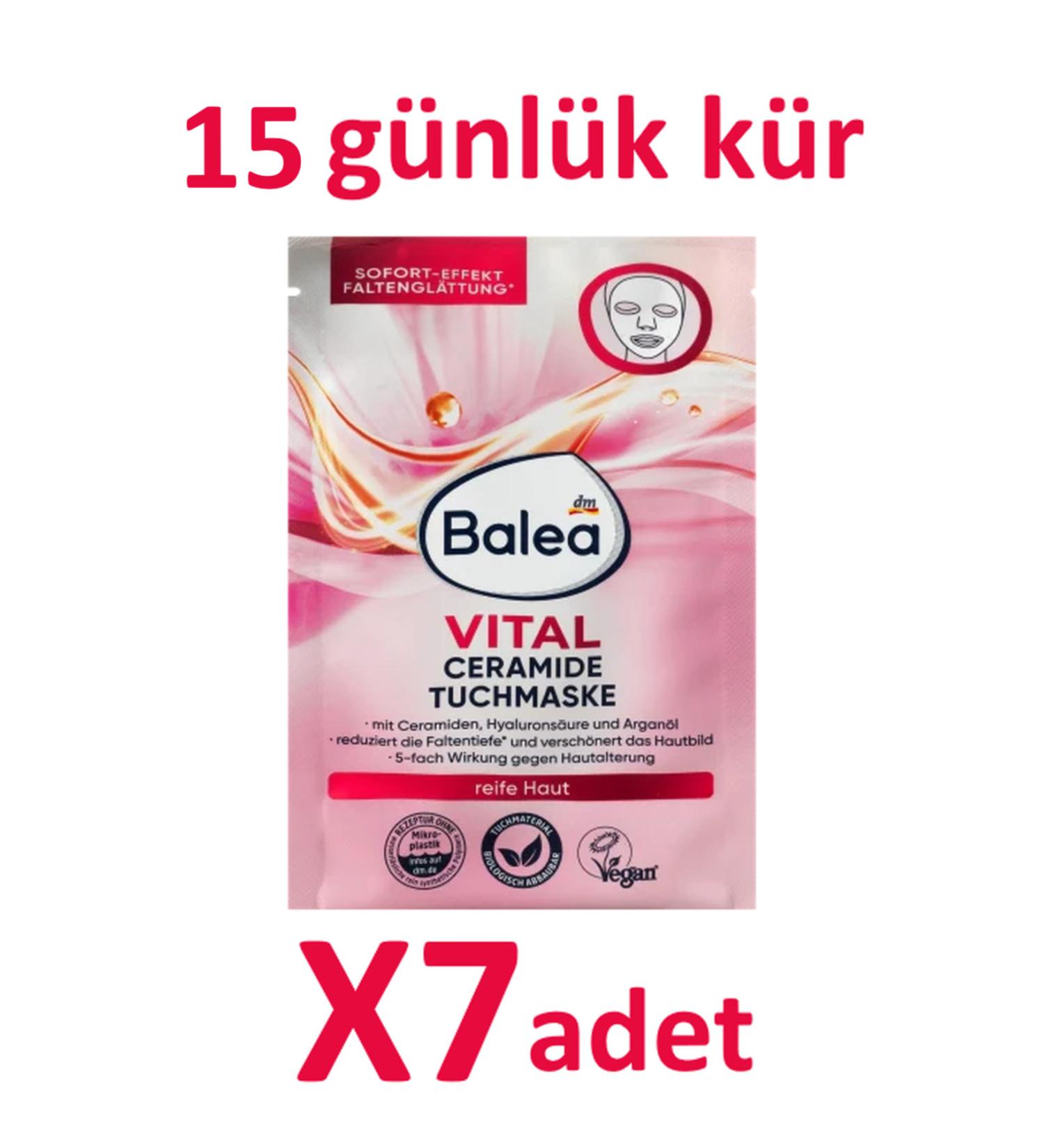 BALEA Vital Ceramide Face Mask - 7 Pieces for 15 Days Cure - Anti-Wrinkle - Buy Online on GoSupps.com