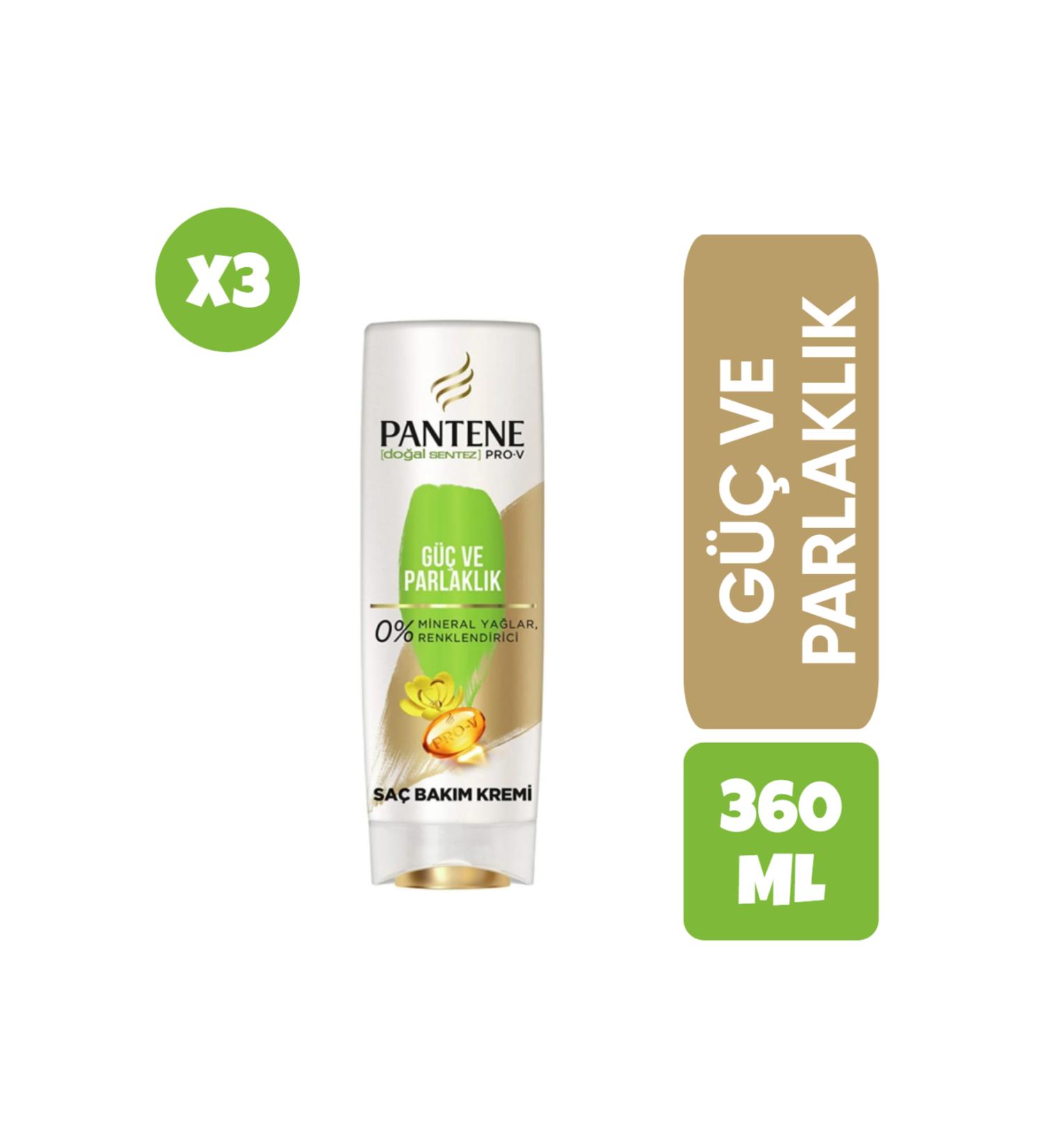 Pantene Natural Synthesis Strong Hair Conditioner 360 Ml X3 Pieces - Buy Online on GoSupps.com