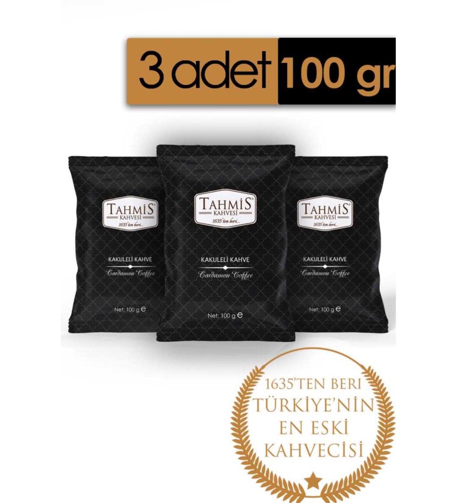 Tahmis Cardamom Turkish Coffee 100 Gr 3-Pack - Buy Online on GoSupps.com