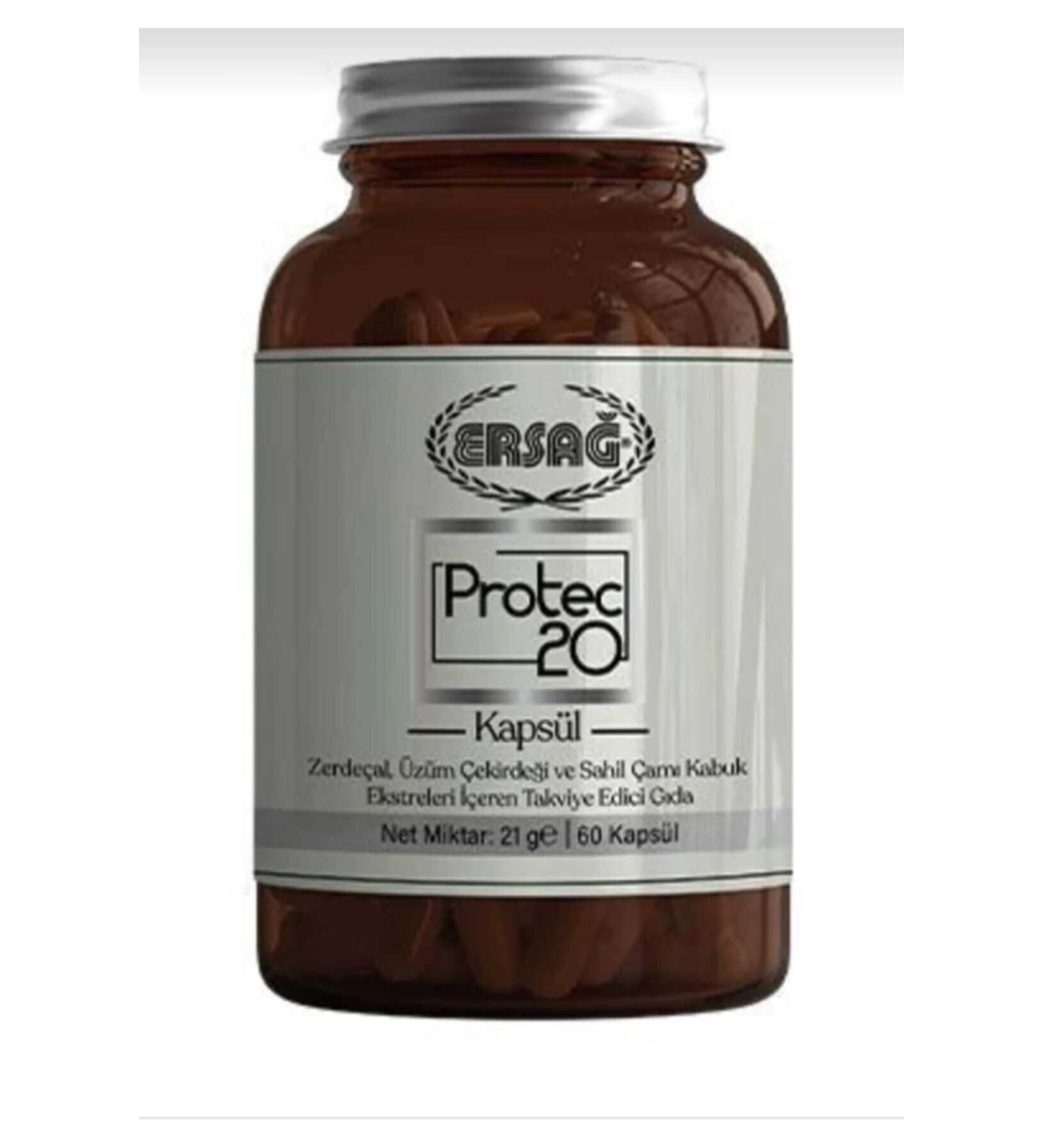 Ersa ERSA PROTEC20 60 CAPSULES (CONTENT: Turmeric Vitamin C Maritime Pine Grape seed)
