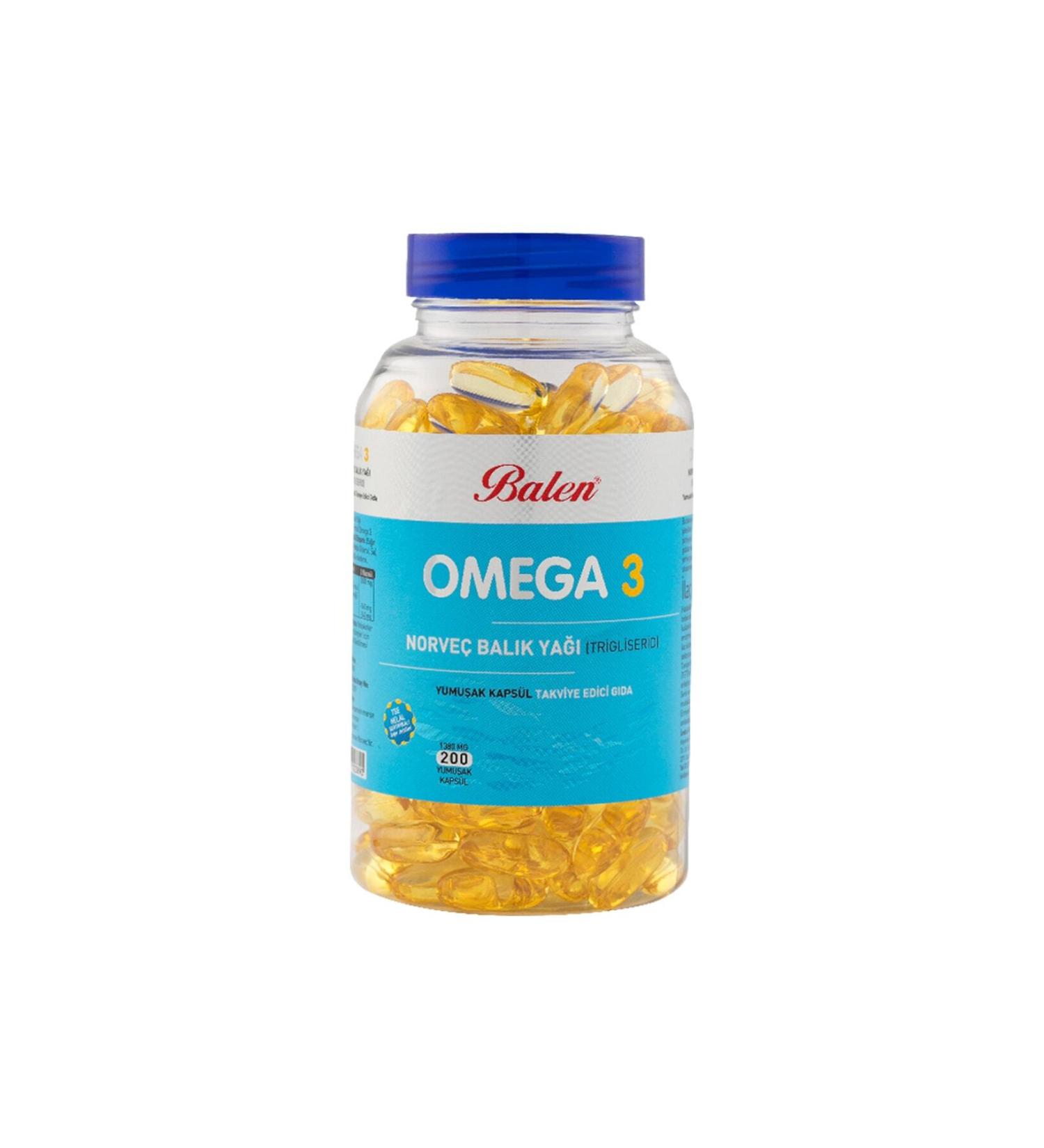 Balen Norway Deep Sea Fish Oil Omega 3 Triglyceride 1380 Mg 200 Softgels