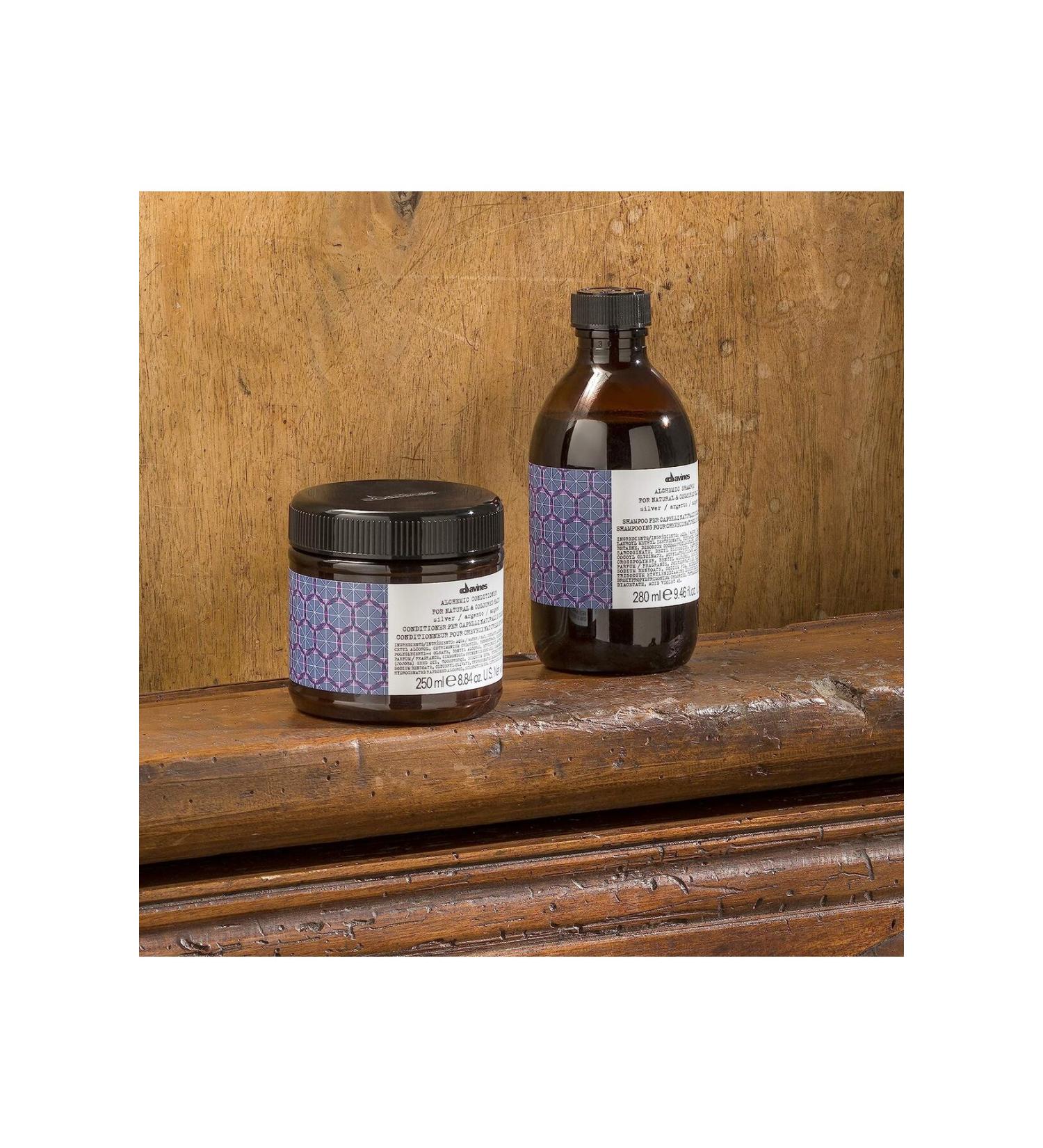 Davines Alfaluna Davines Alchemic Silver Purple Shampoo 280ml (67228) + Silver Purple Conditioner 250ml (67231) - Buy Online on GoSupps.com