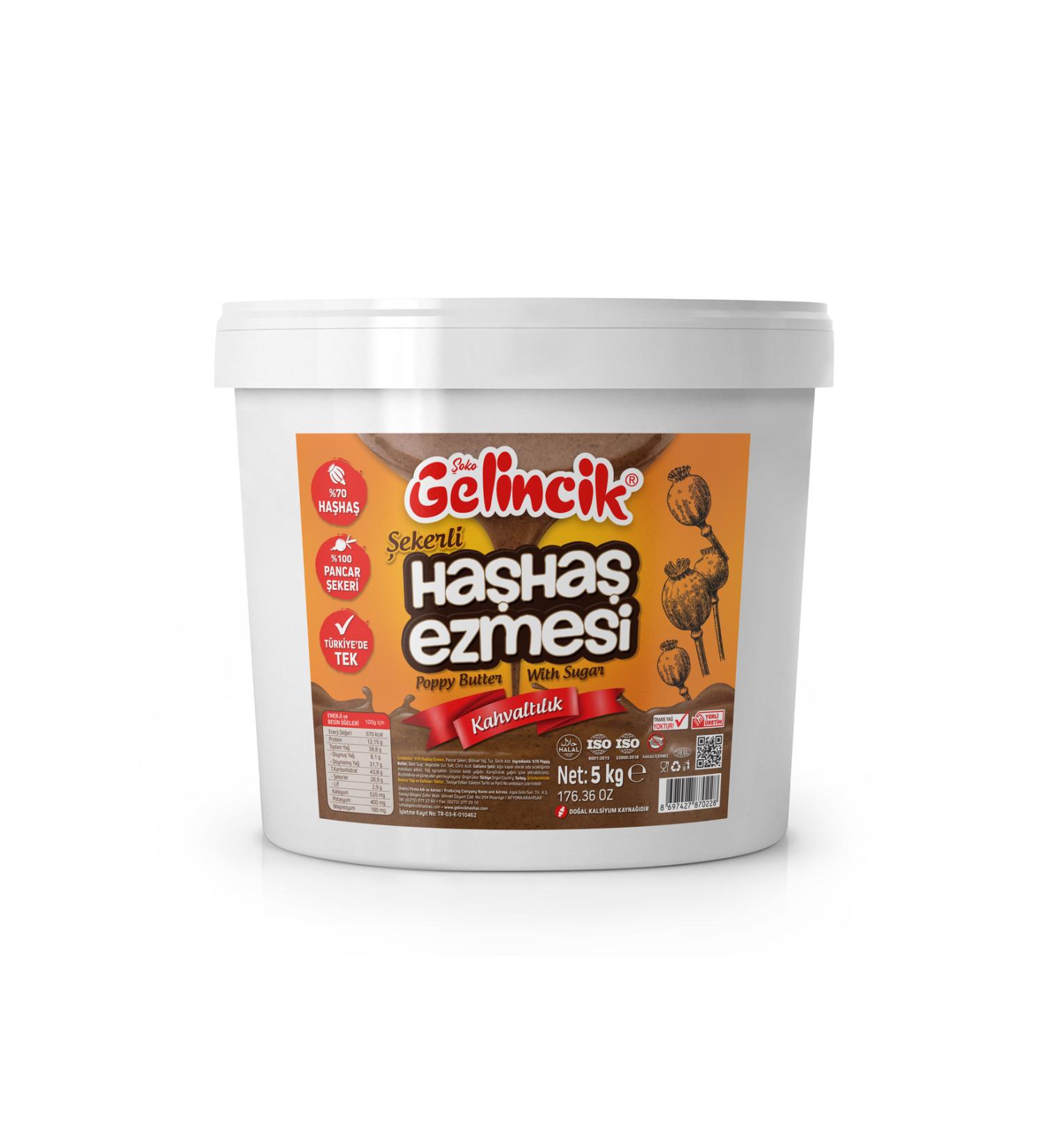 Gelincik Breakfast Spreadable Natural Additive-Free 5kg Special Production Sugared Poppy Seed Paste - Buy Online on GoSupps.com