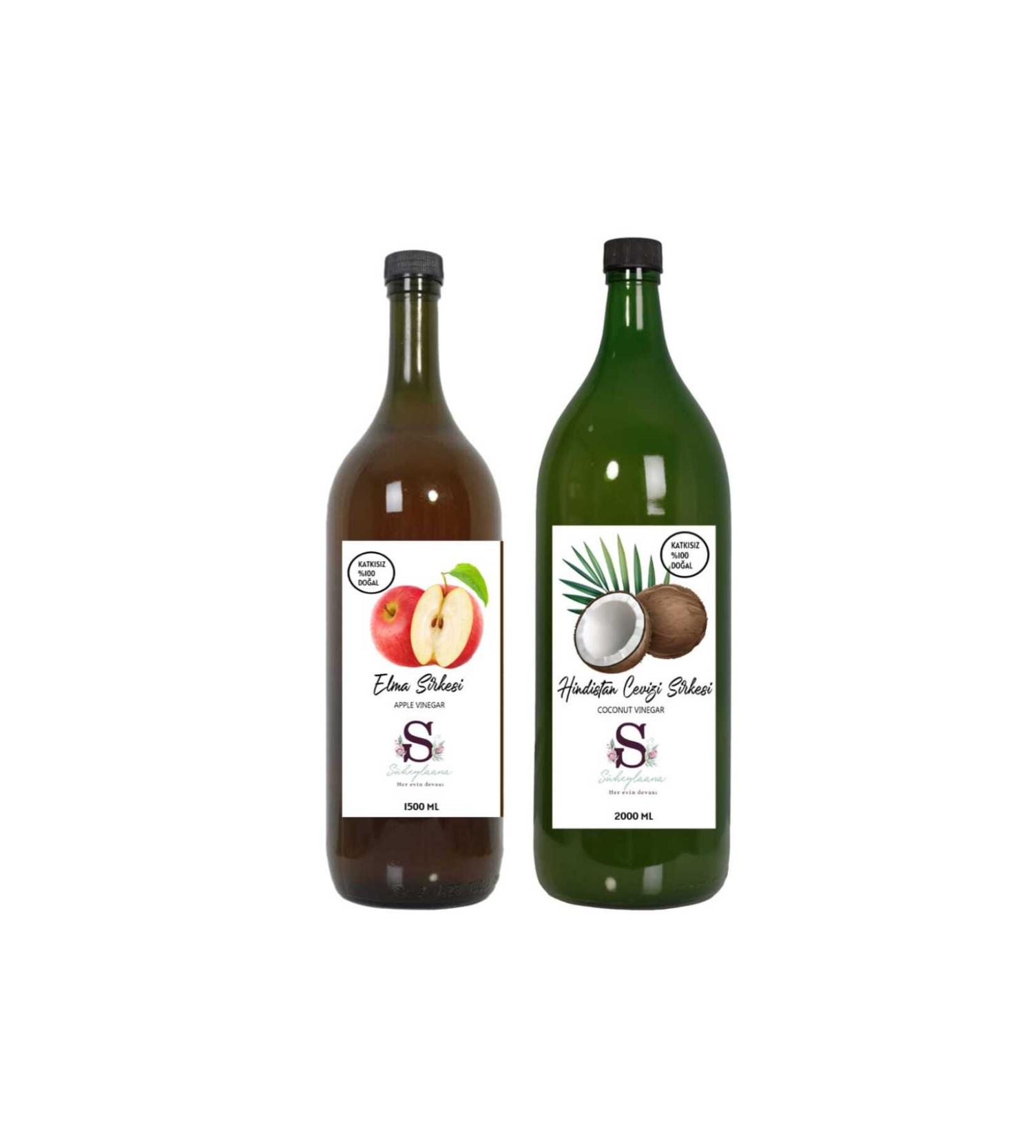 Suheylaana Natural Apple Vinegar 1500 Ml - Natural Coconut Vinegar 2000 Ml