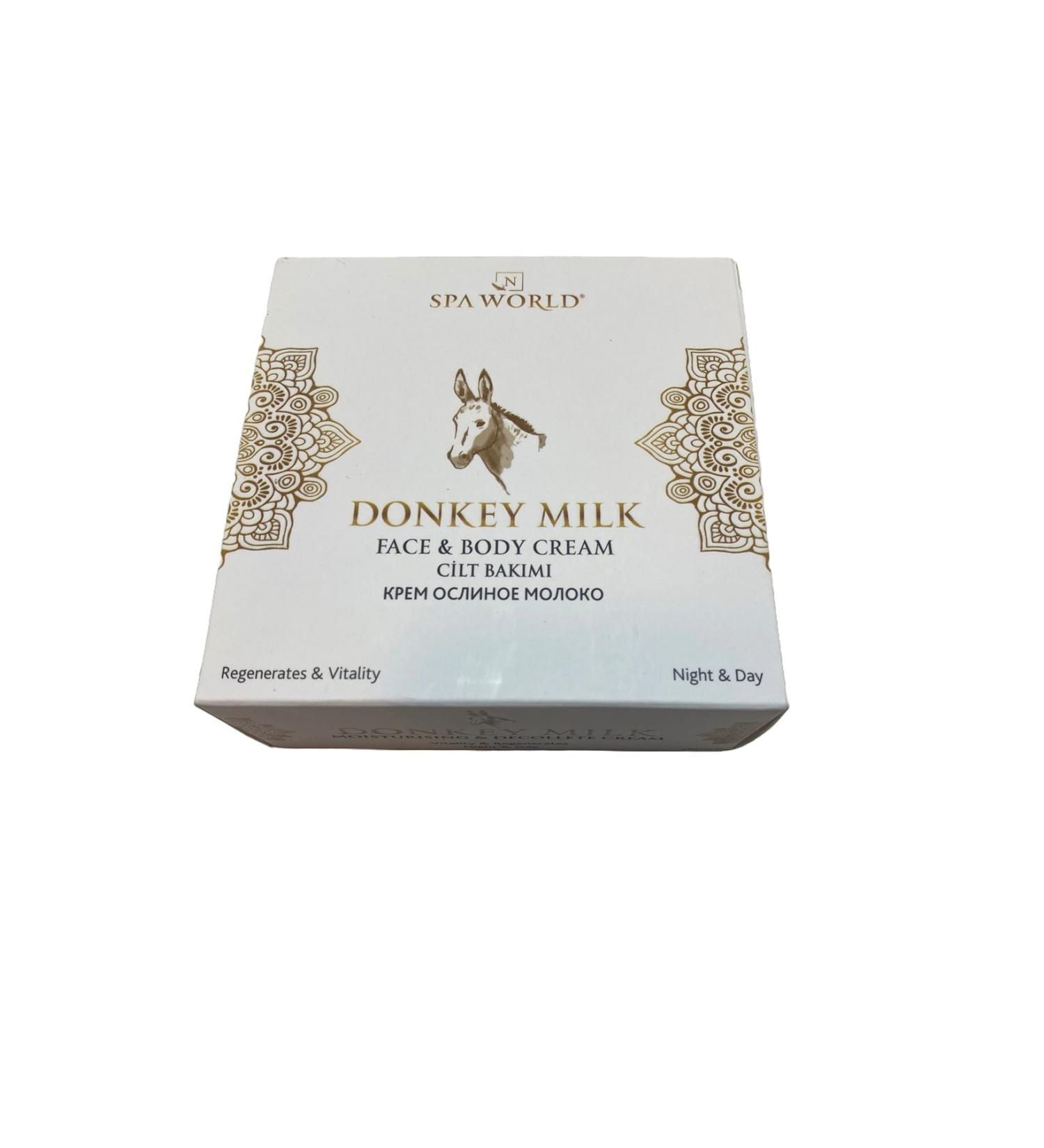 SPA WORLD DONKEY MILK HAND & FACE CARE CREAM MOISTURIZING VITALIZING CREAM 150 ML