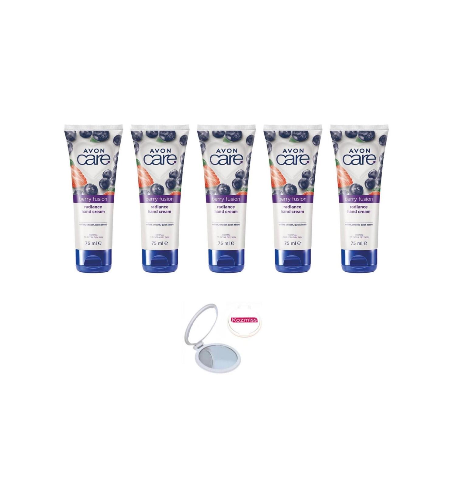 Avon Care Blueberry Extract Hand Cream 75ml 5x pieces + mirror gift