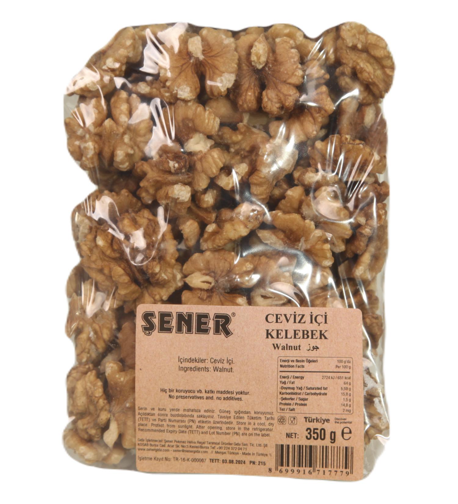 ener COOKIES WALNUT BUTTERFLY VACUUM PACKAGING 350 GR