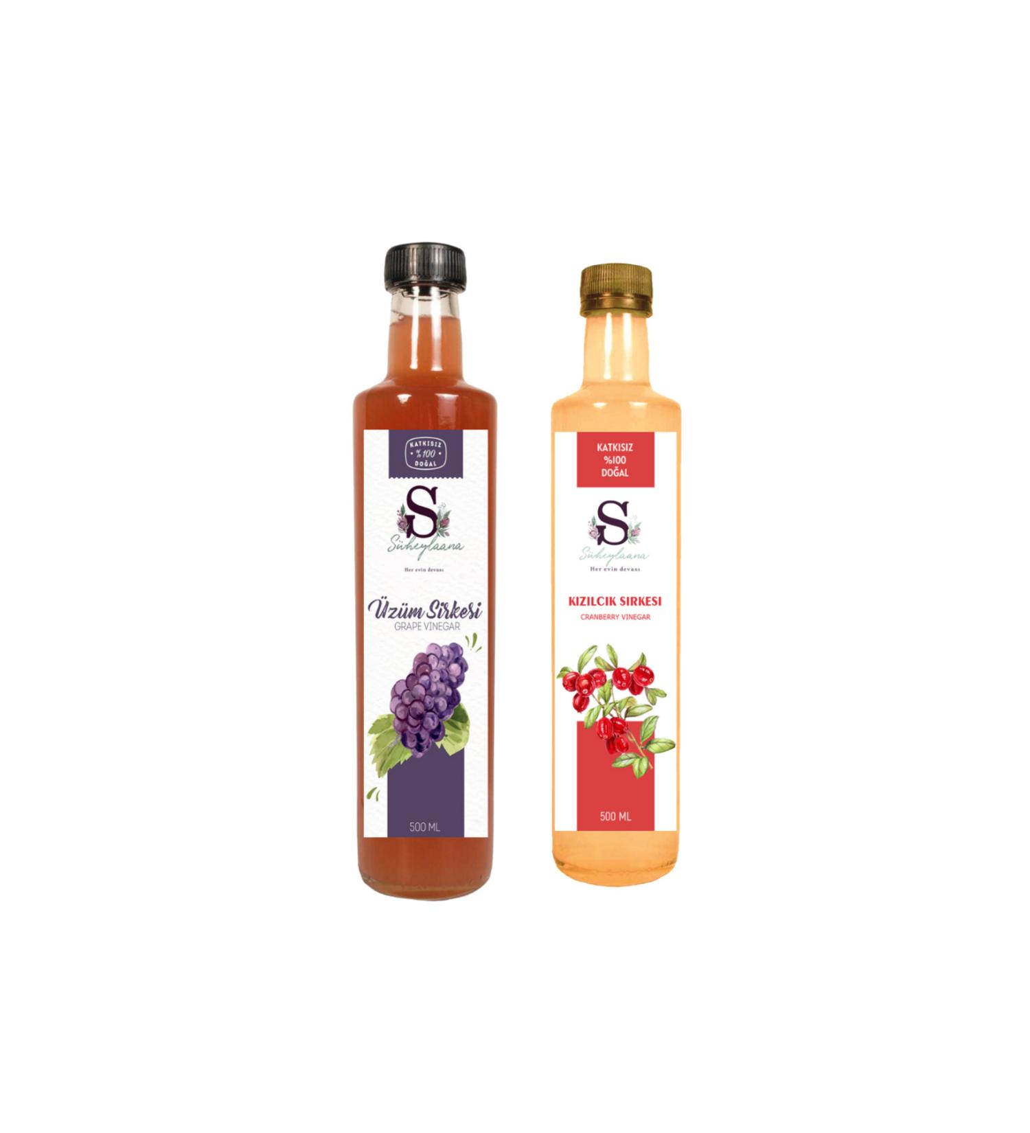 S heylaana Natural Black Grape Vinegar 500 Ml - Natural Cranberry Vinegar 500 Ml