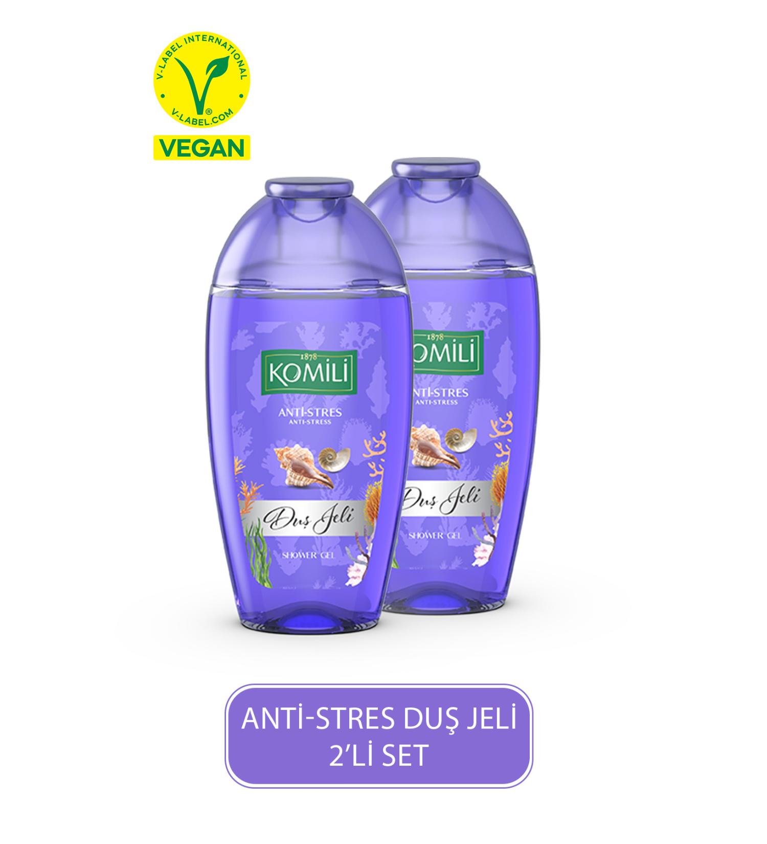 Komili Anti-Stress Vegan Travel Size Shower Gel - Exotic Scent - 2 X 200 ML - Buy Online on GoSupps.com