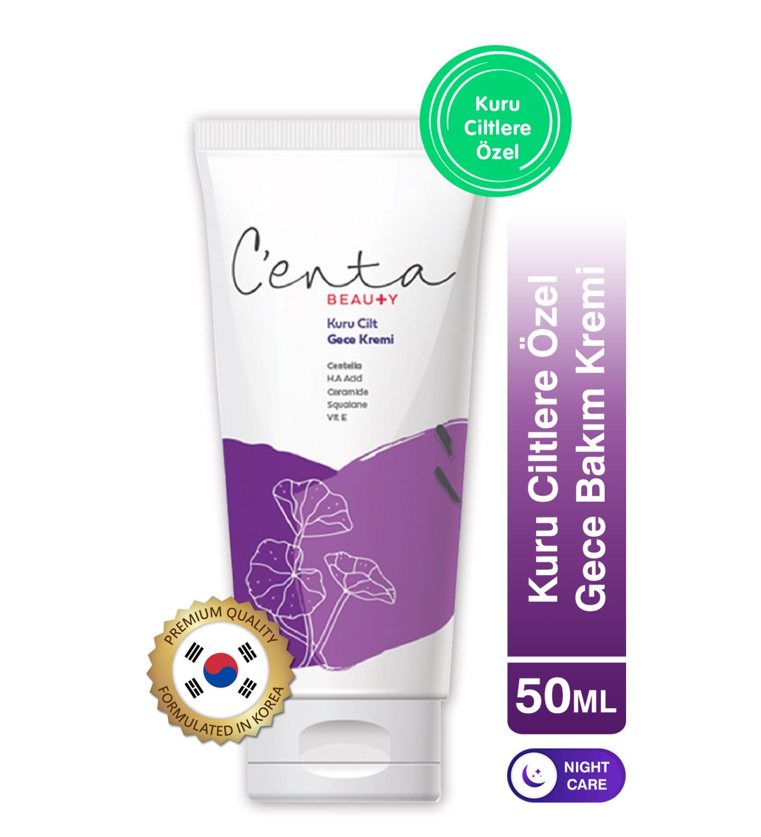 C'enta Beauty Dry Skin Night Care Cream (CICA CREAM) - 50 ml
