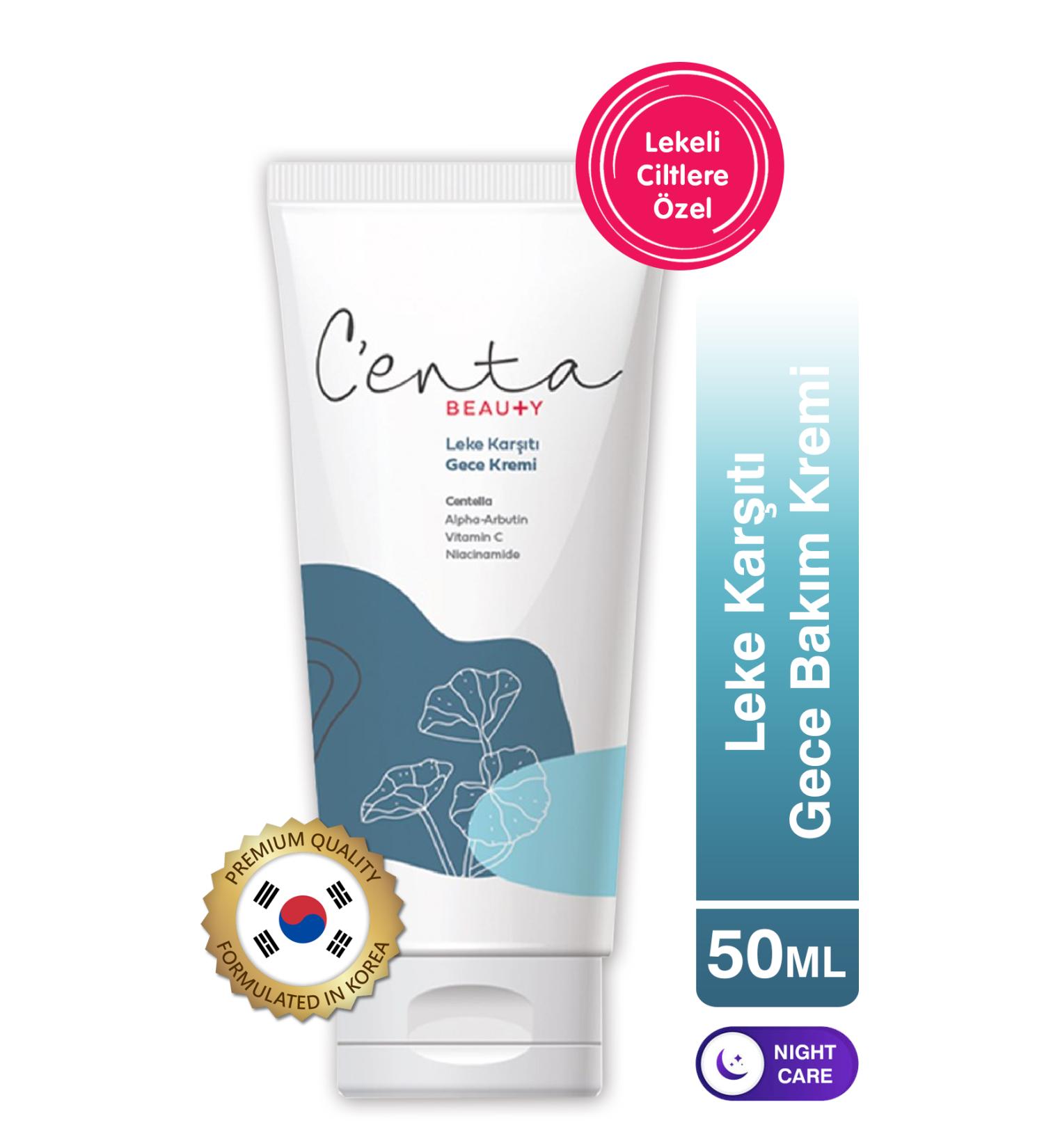 C'enta Beauty Night Care Cream for Blemished Skin (CICA CREAM) - 50 ml