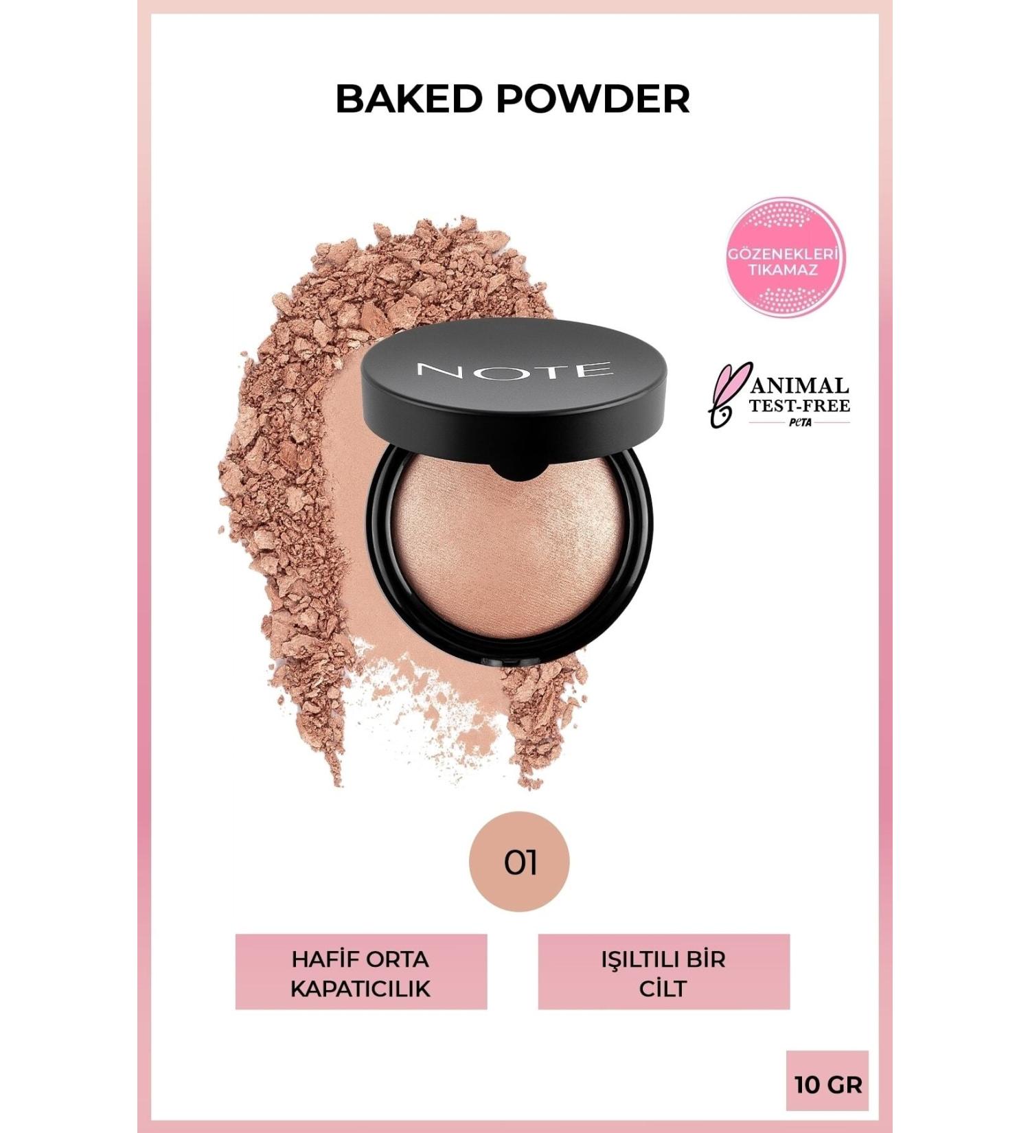 Note Cosmetics Shimmering Finish - Baked Powder Highlighter Powder Face Powder 01 Stardust Very Light Kuattoprof - Buy Online on GoSupps.com
