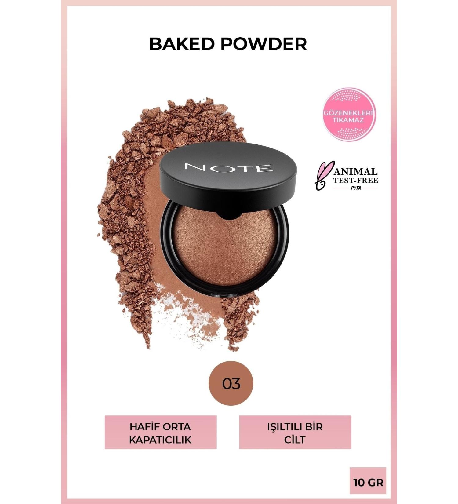Note Cosmetics Shimmering Finish - Baked Powder Highlighter Powder Face Powder 03 Caramel Cake Kuattoprof - Buy Online on GoSupps.com