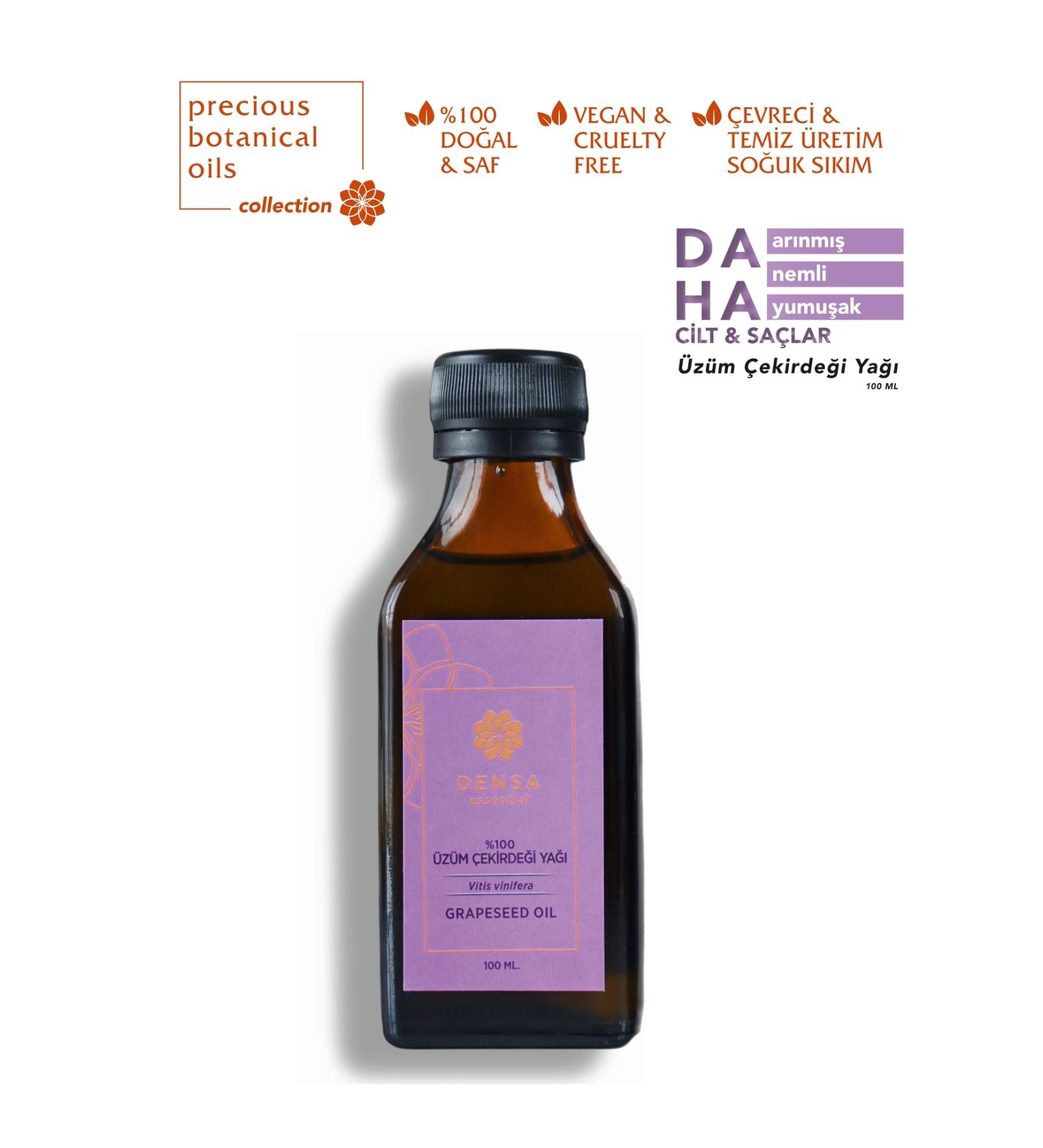 Densa Essential 0 Pure & Natural Cold Pressed Grape Seed Oil 100ml Anti-Pore & Anti-Stain Intense Brightness & Moisture