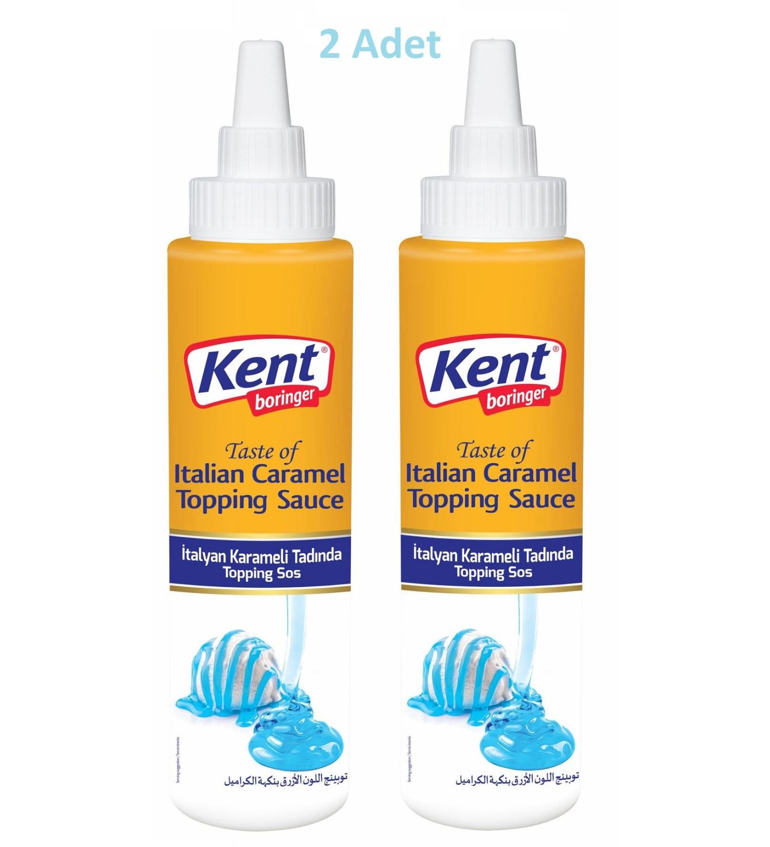 Kent Boringer Italian Caramel Topping Sauce (Cylinder Packaging) 300 Gr x 2 Pieces