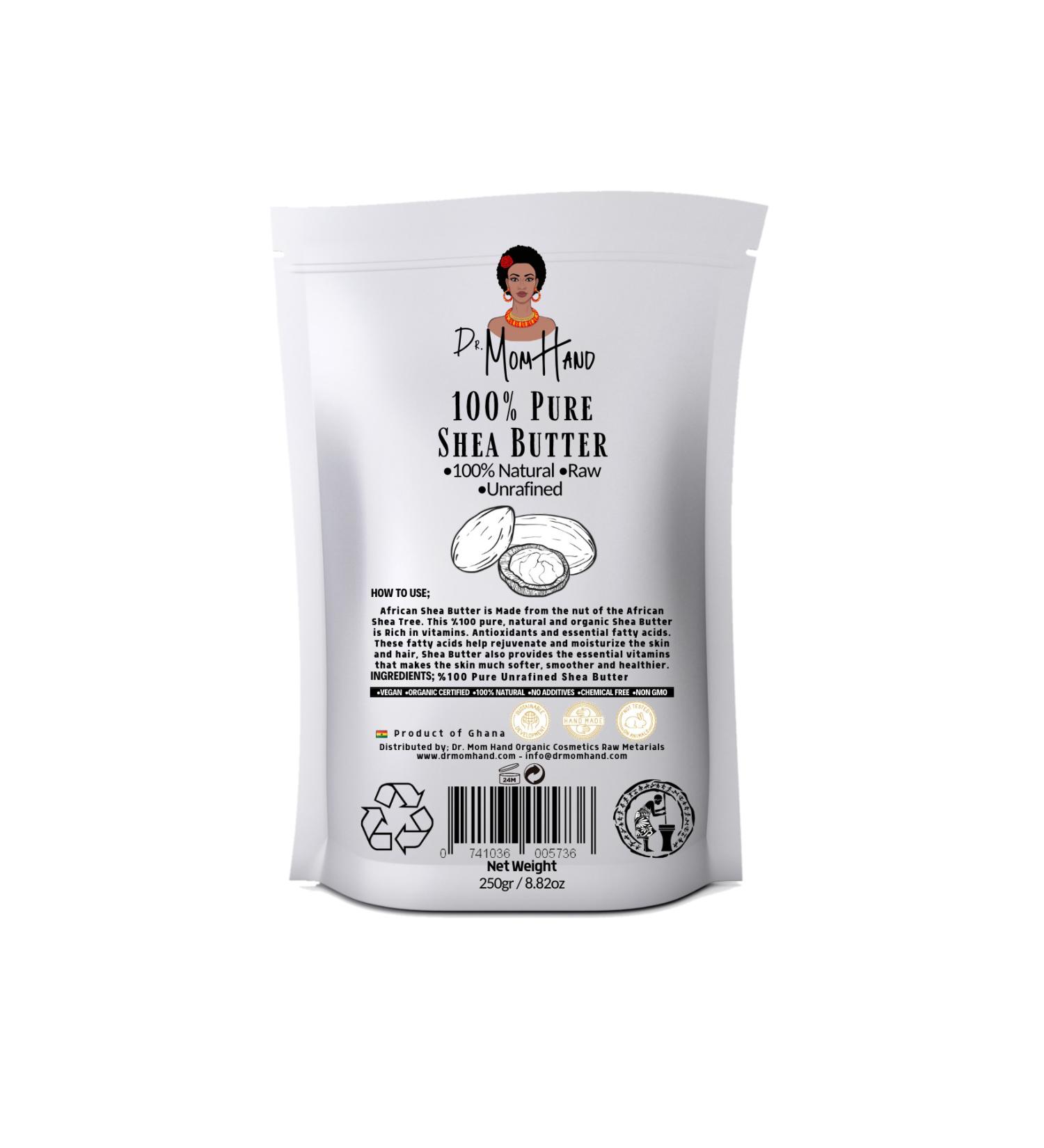 Dr. Mom Hand African Shea Butter (BUTTER) 250 Gr 0 Pure Raw Unrefined