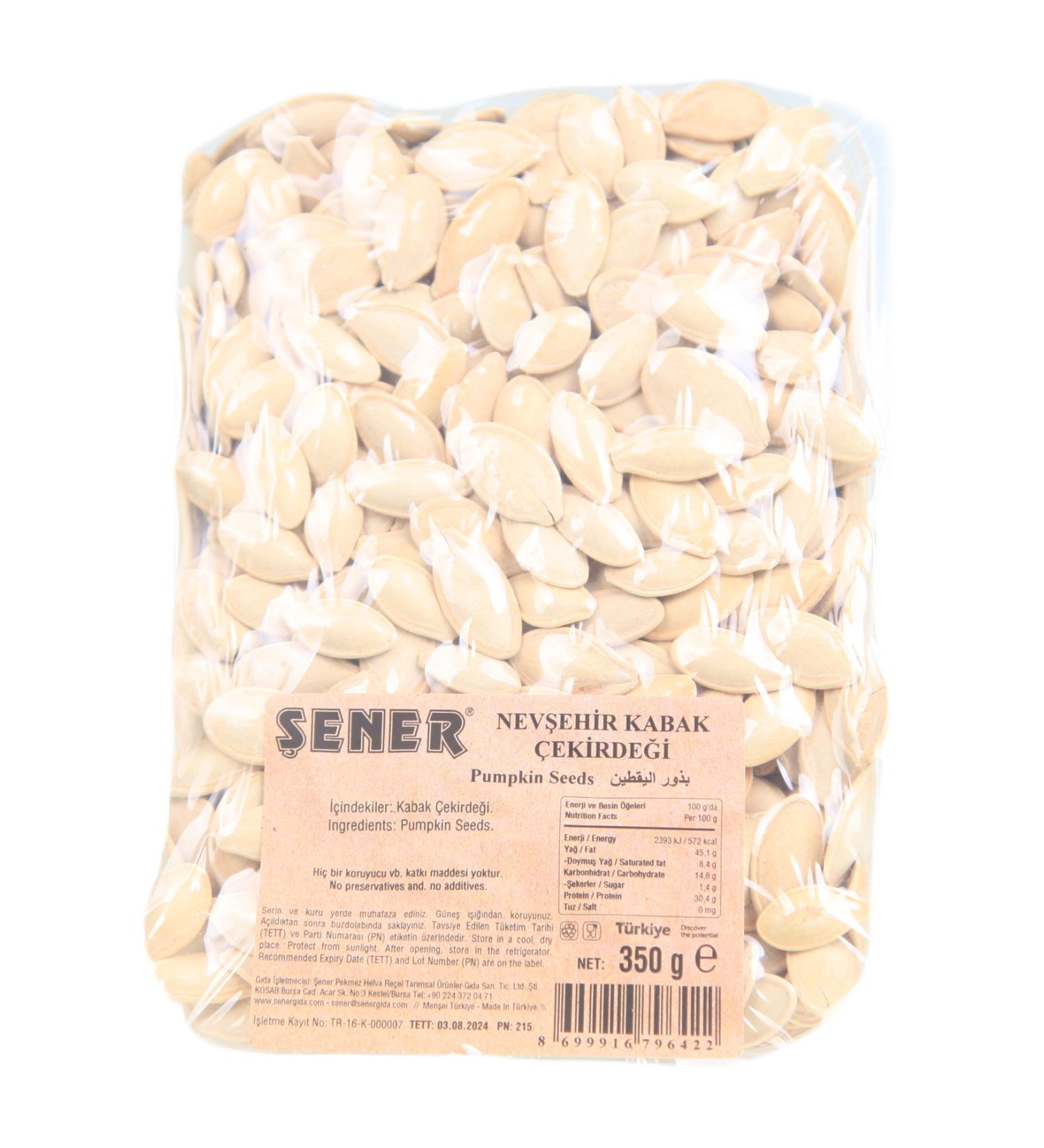 ener SNEAKERS PUMPKIN SEEDS VACUUM PACKAGE 350 GR