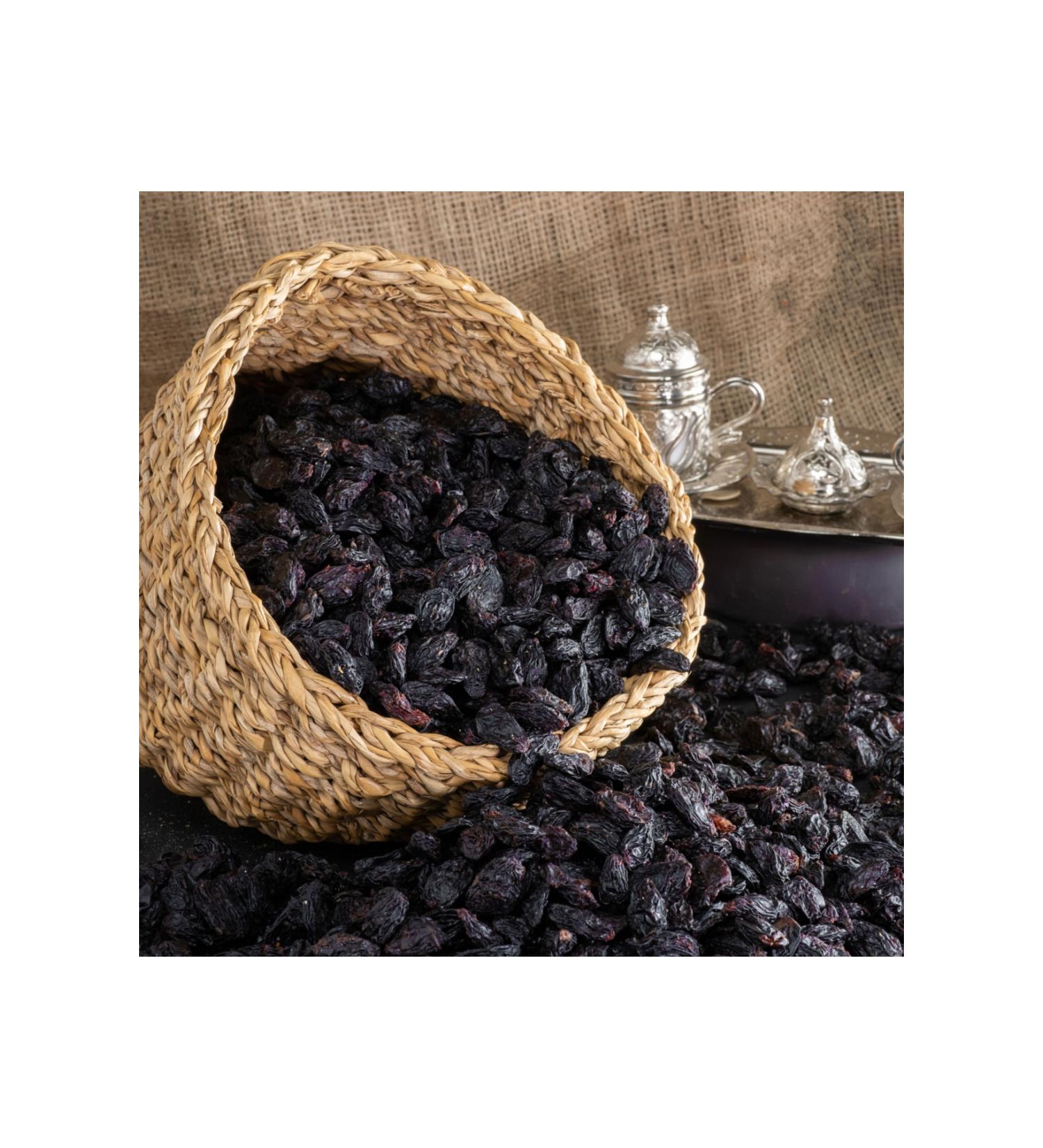 TicaretDeniz Black Besni Blood Grape New Crop Coarse Grape Kilis Karasi Soft Seed 1.55 Kg