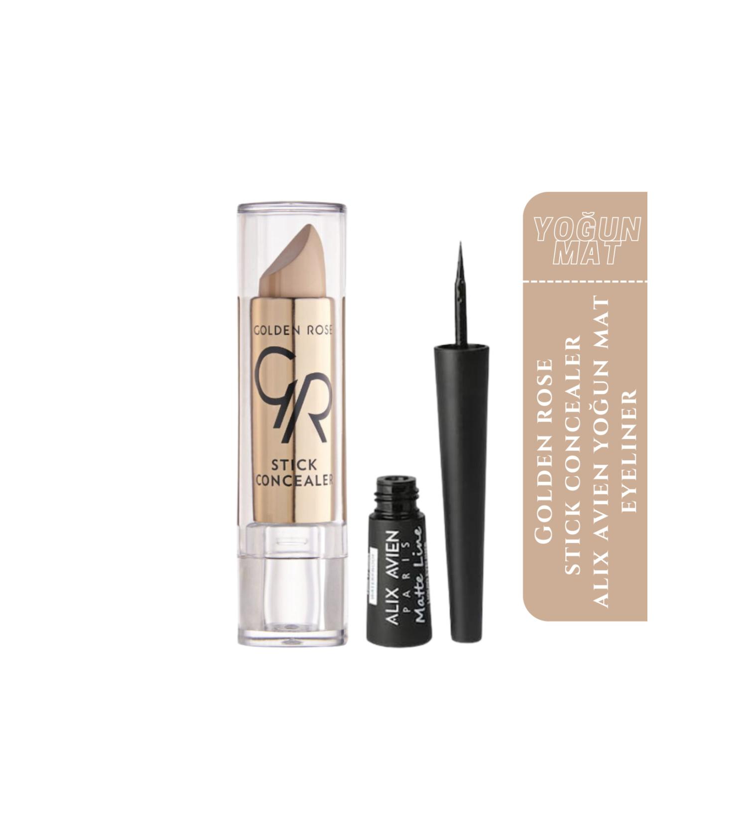 Golden Rose Stick Concealer No: 04 + A.Avien Eyeliner - INTENSIVE MATTE BLACK