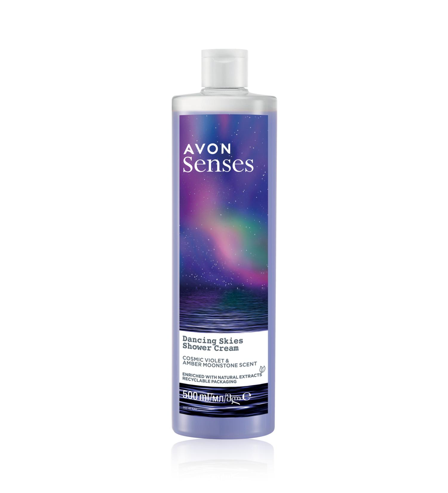 Avon Senses Dancing Skies Violet and Raspberry Scented Creamy Shower Gel 500 Ml.