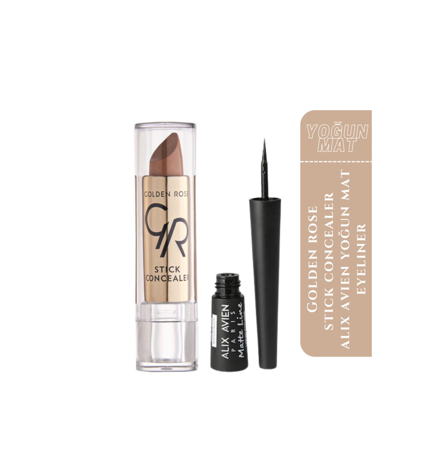 Golden Rose Stick Concealer No: 06 + A.Avien Eyeliner - INTENSIVE MATTE BLACK