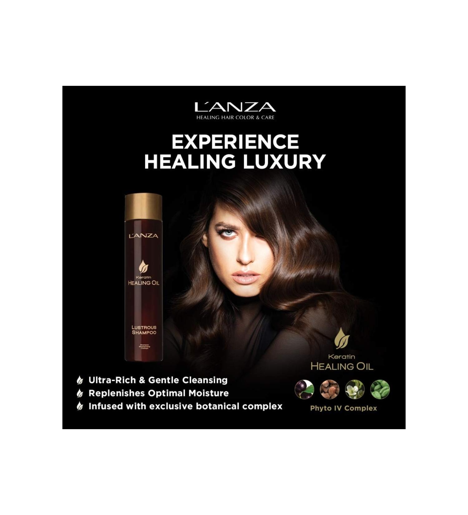 L'anza Keratin Healing Oil-Sulfate-Free Shampoo Preventing Hair Breakage (300ml) BeautyS!Q590 - Buy Online on GoSupps.com