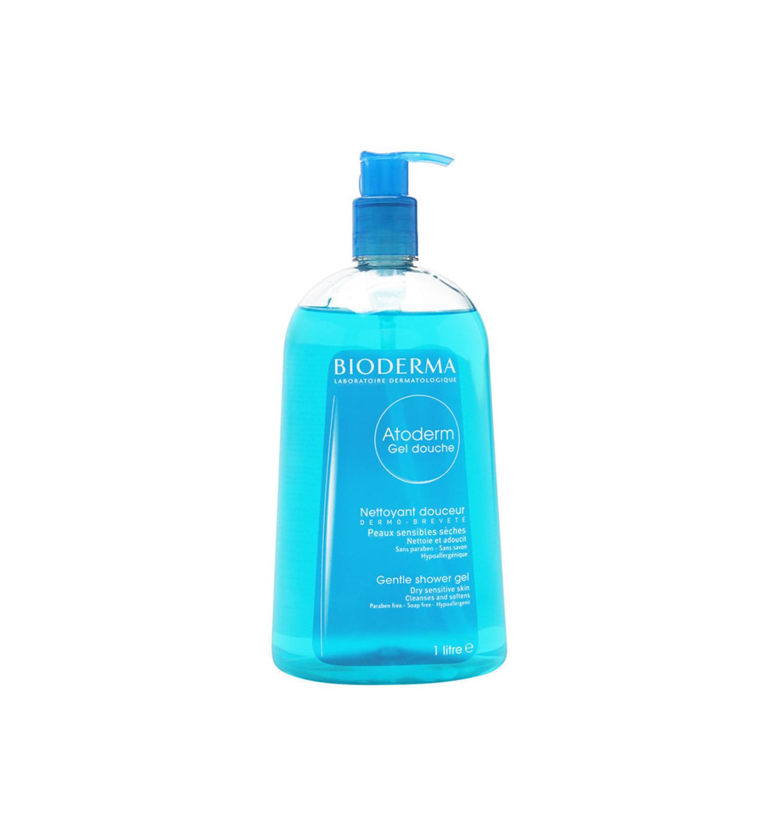 Bioderma Atoderm Gentle Shower Gel Moisturizing Cleansing Gel for Sensitive and Dry Skin 1Lt