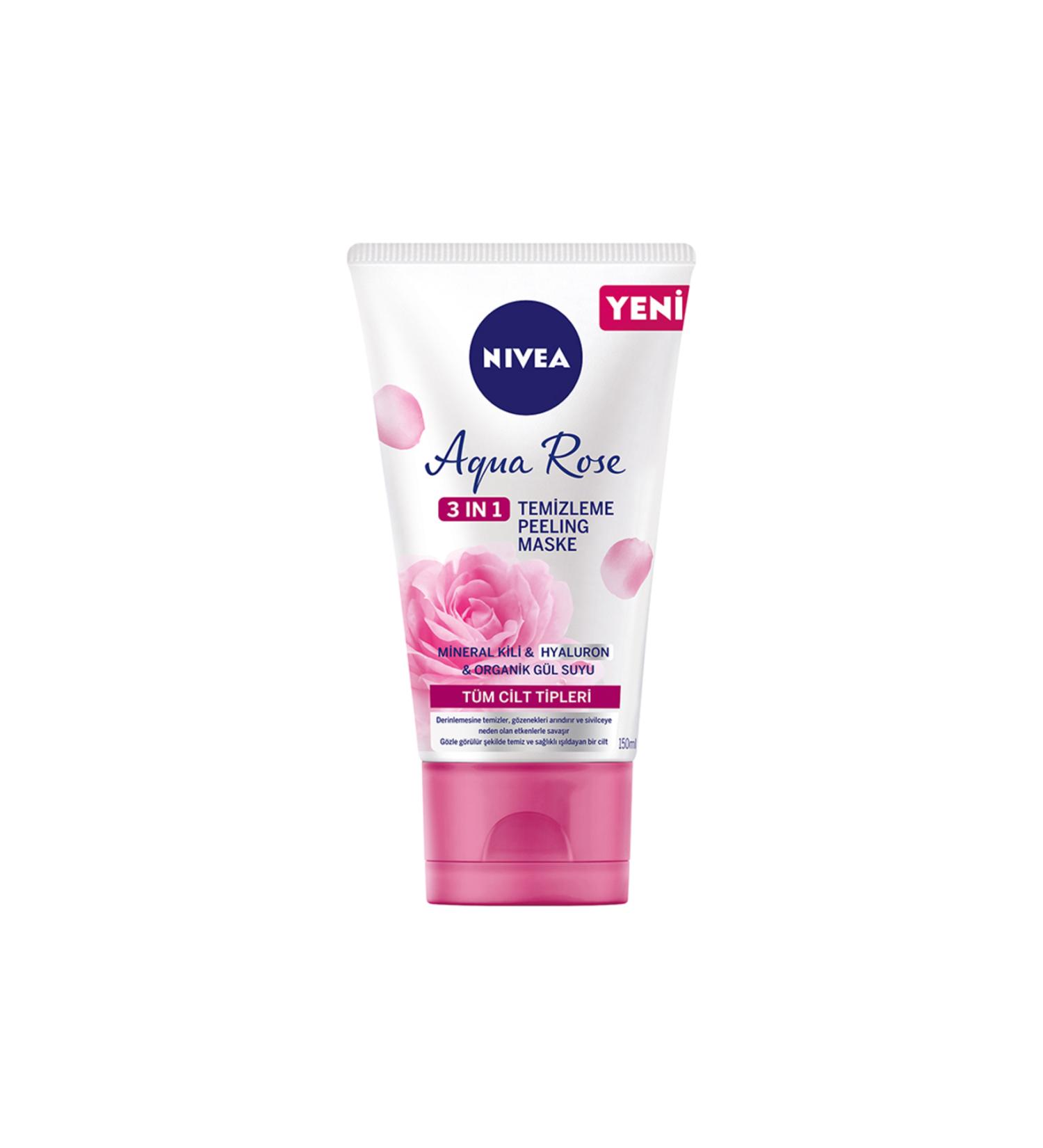 NIVEA Aqua Rose 3 in 1 Cleansing Peeling Mask 150 ml