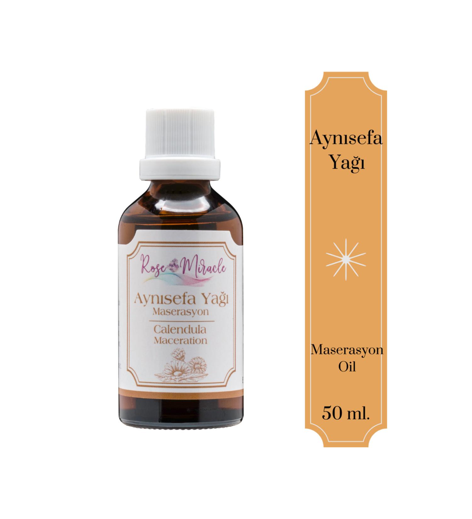 Rose Miracle Natural Moisturizing Effective Calendula Skin Care and Massage Oil 50 ml