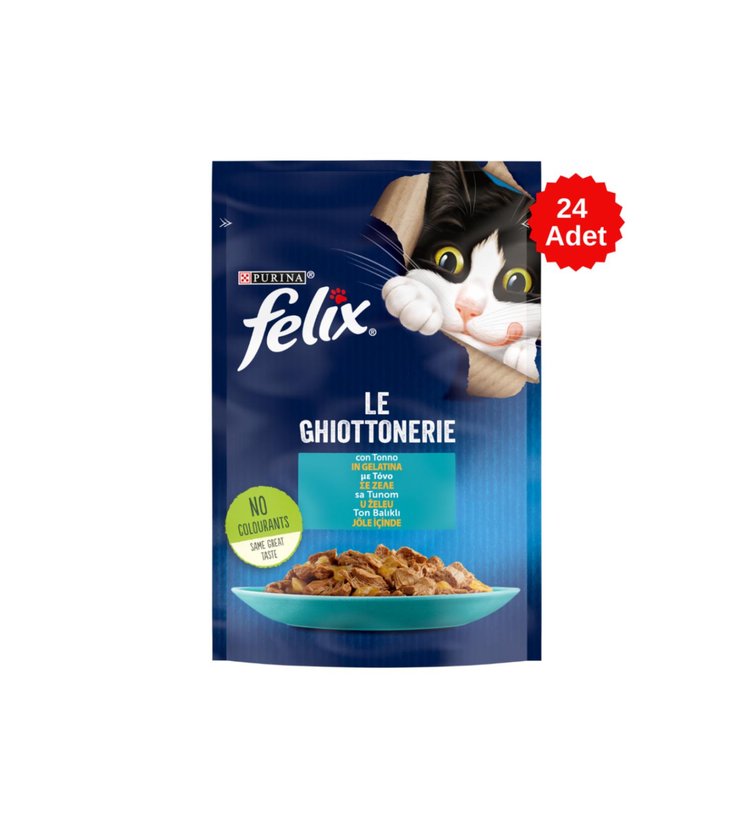 FELIX Tuna Pouch Cat Canned Food 85 Gr 24 Pieces