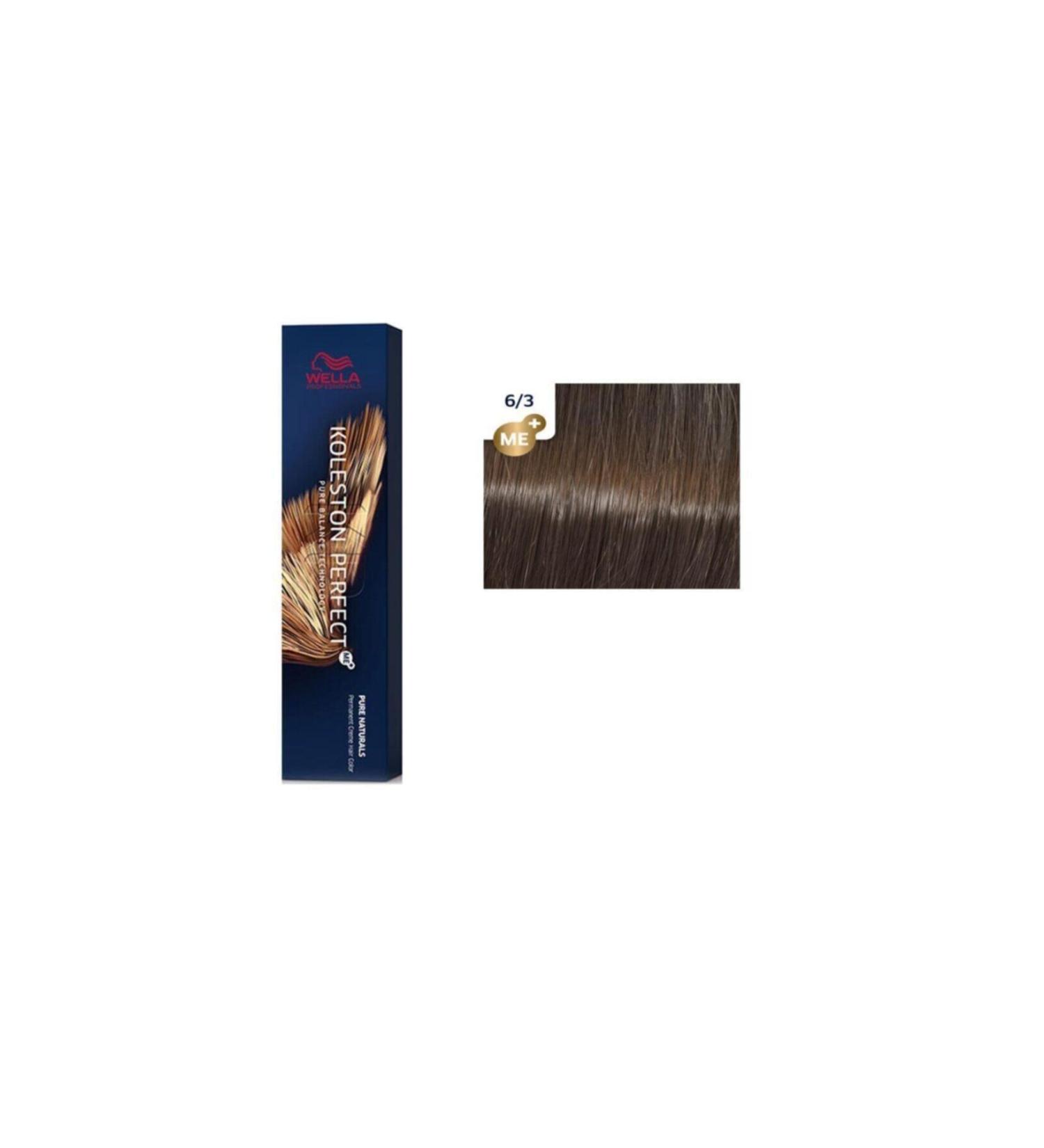 Wella Koleston Perfect Me+ 6/3 Dark Brunette Gold Hair Dye 60 ml (Oxidant-free). KeyProduct353