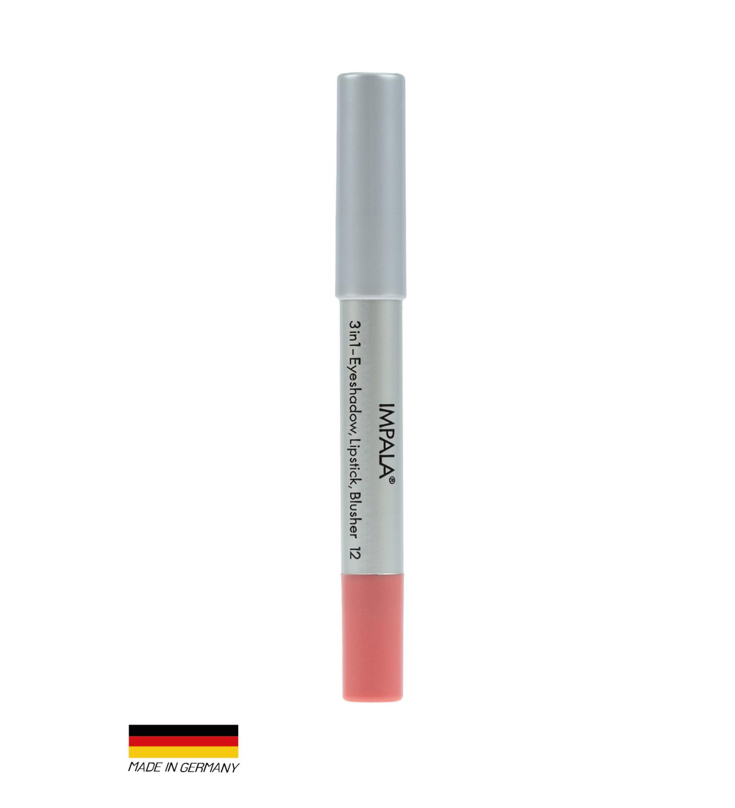 IMPALA 3 in 1 Pencil - Eyeshadow Lipstick Blush No 12 - Buy Online on GoSupps.com