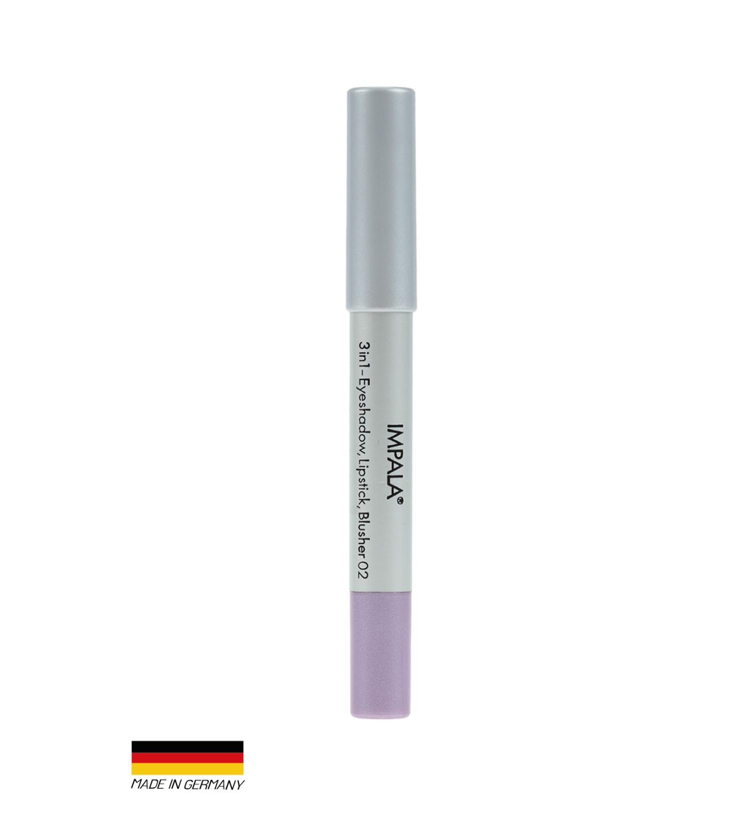 IMPALA 3 in 1 Pencil - Eyeshadow Lipstick Blush No 02 - Buy Online on GoSupps.com