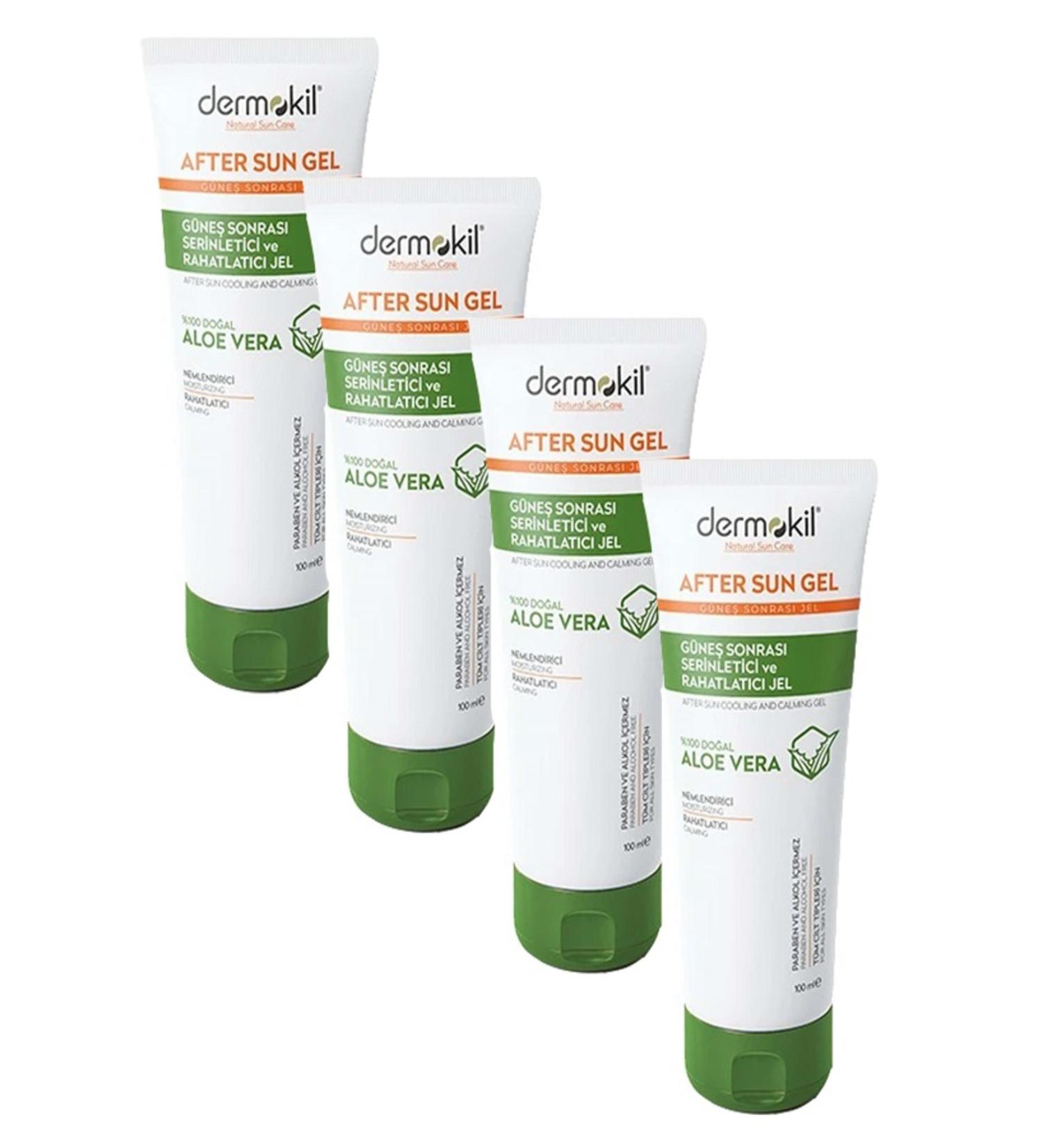 Dermokil DERMOKIL AFTER SUN COOLING AND RELAXING GEL 100ML X 4 PIECES