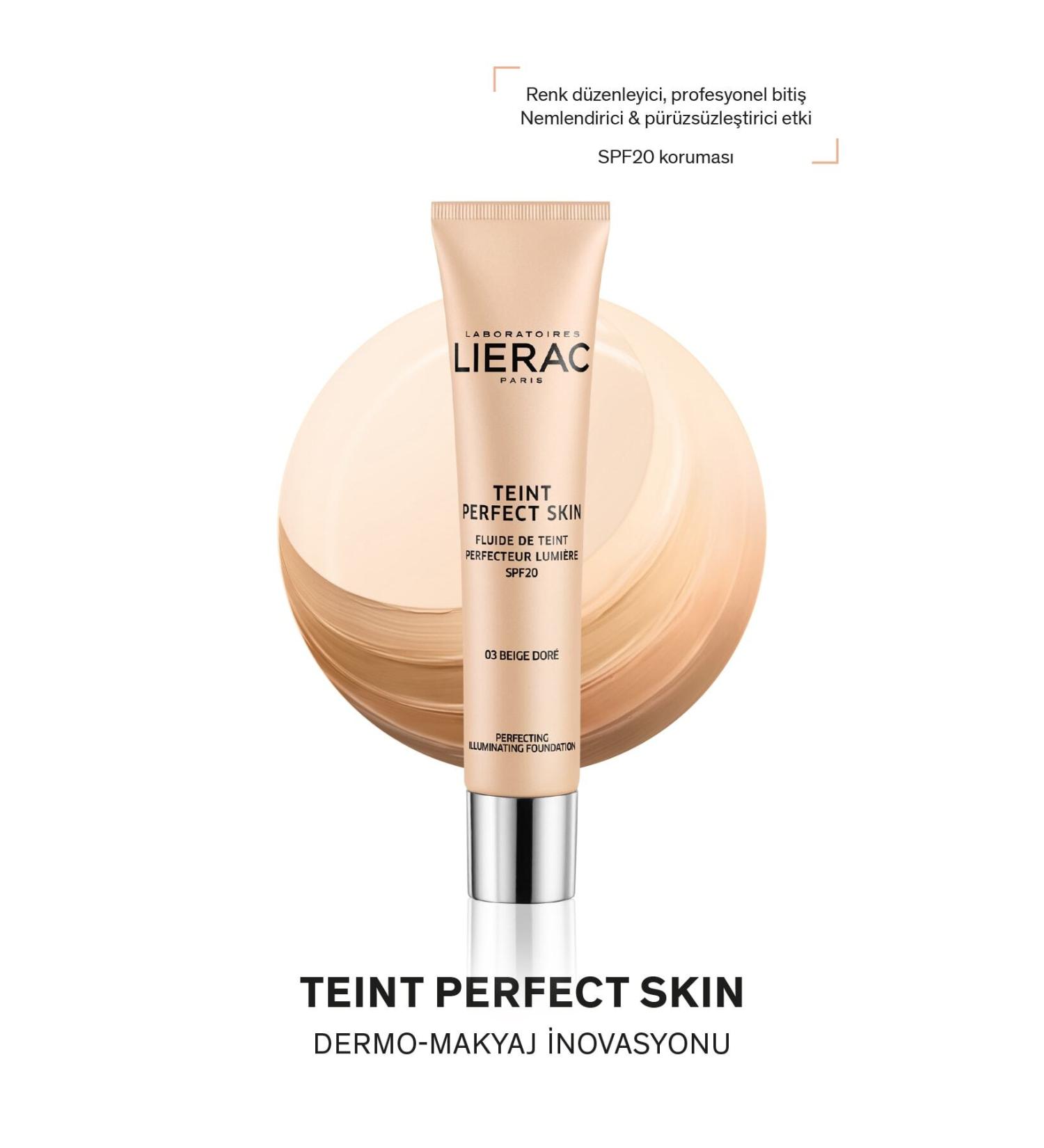 Lierac Perfect Skin Texture Illuminating Fluid Foundation 30 ml. (Golden Beige / 3).