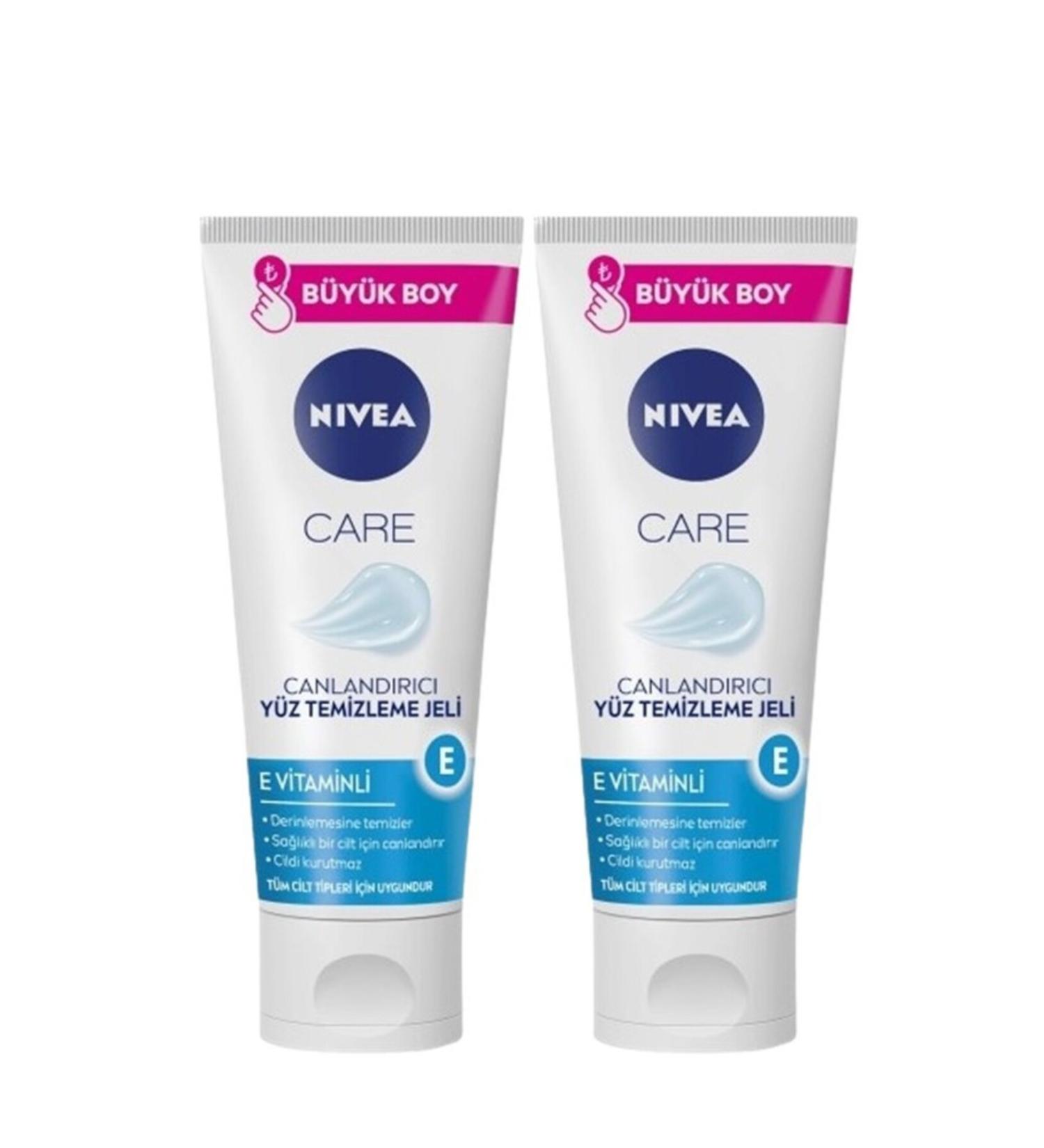 NIVEA Refreshing Facial Cleansing Gel with Vitamin E 225 ml All Skin Types * 2 Pieces
